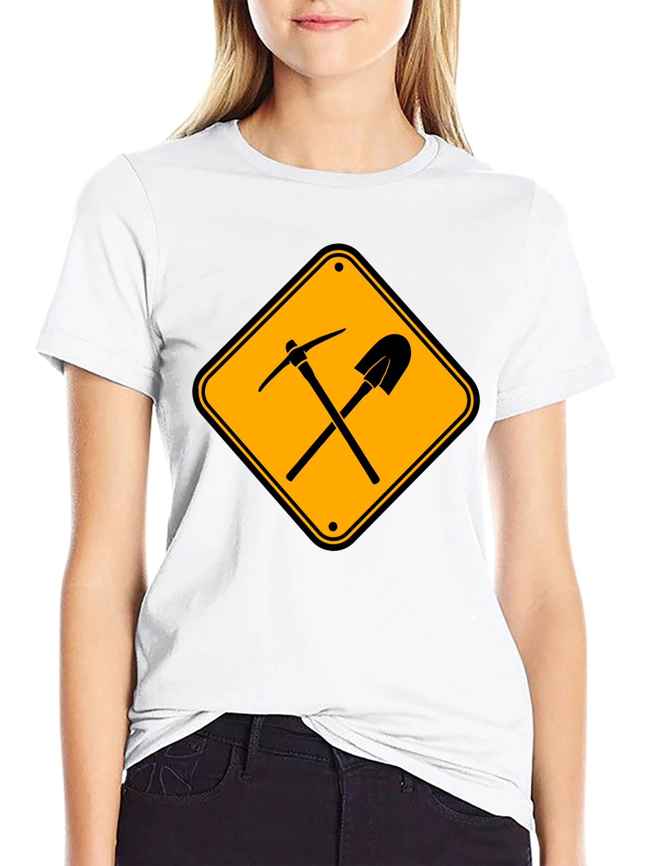 Mining Tools Sign T-Shirt - Black