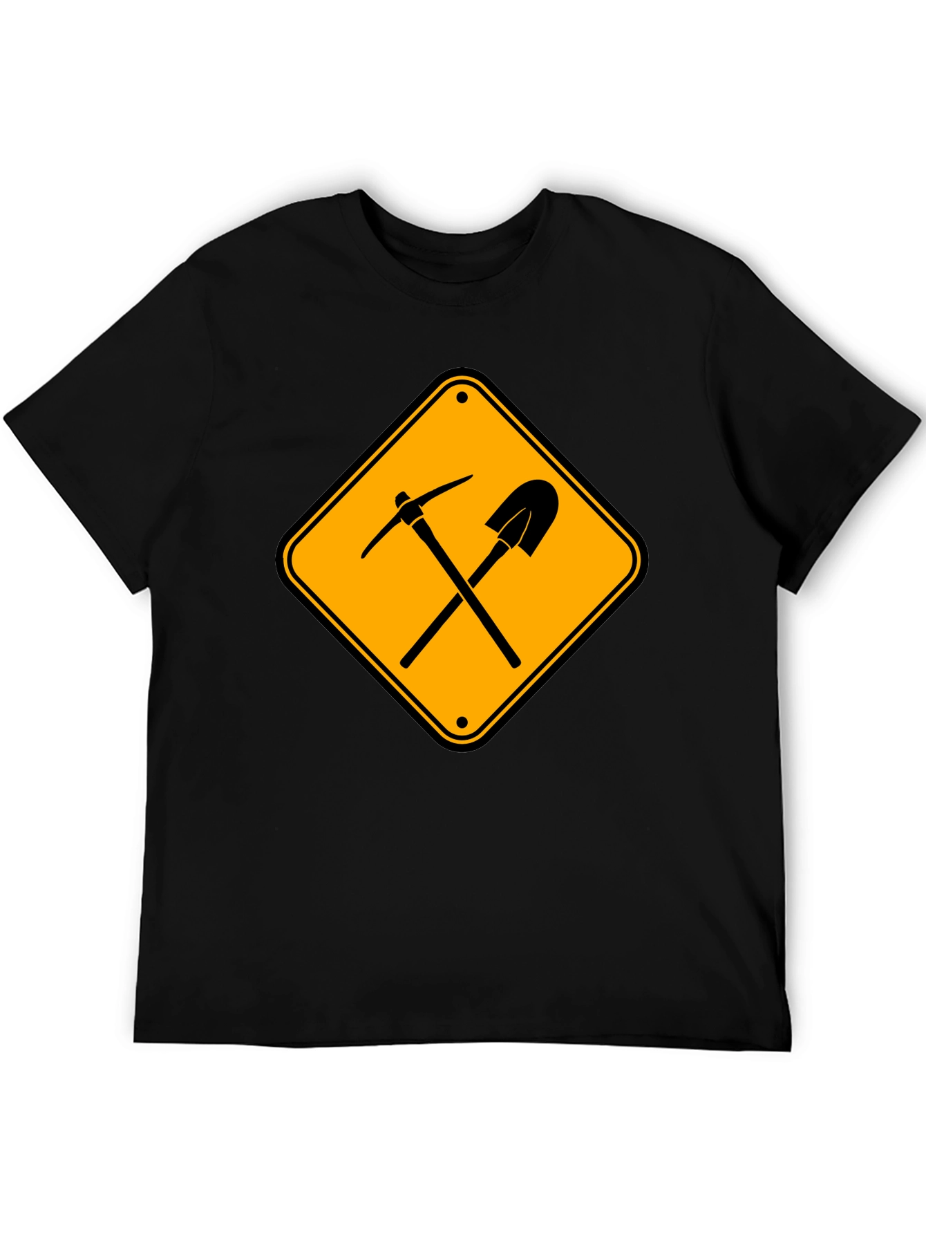 Mining Tools Sign T-Shirt - Black