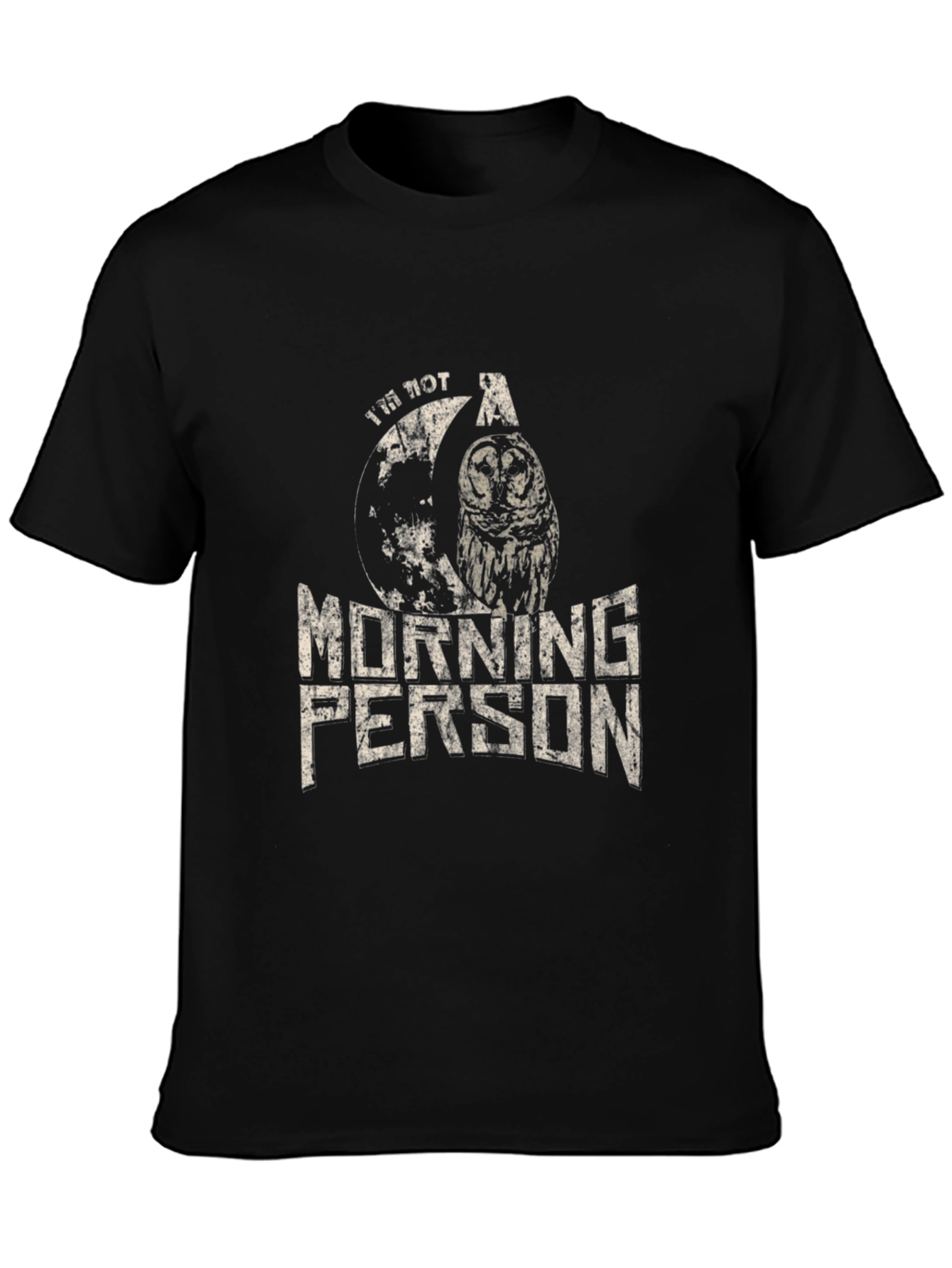 Im Not A Morning Person Owl Graphic T-Shirt