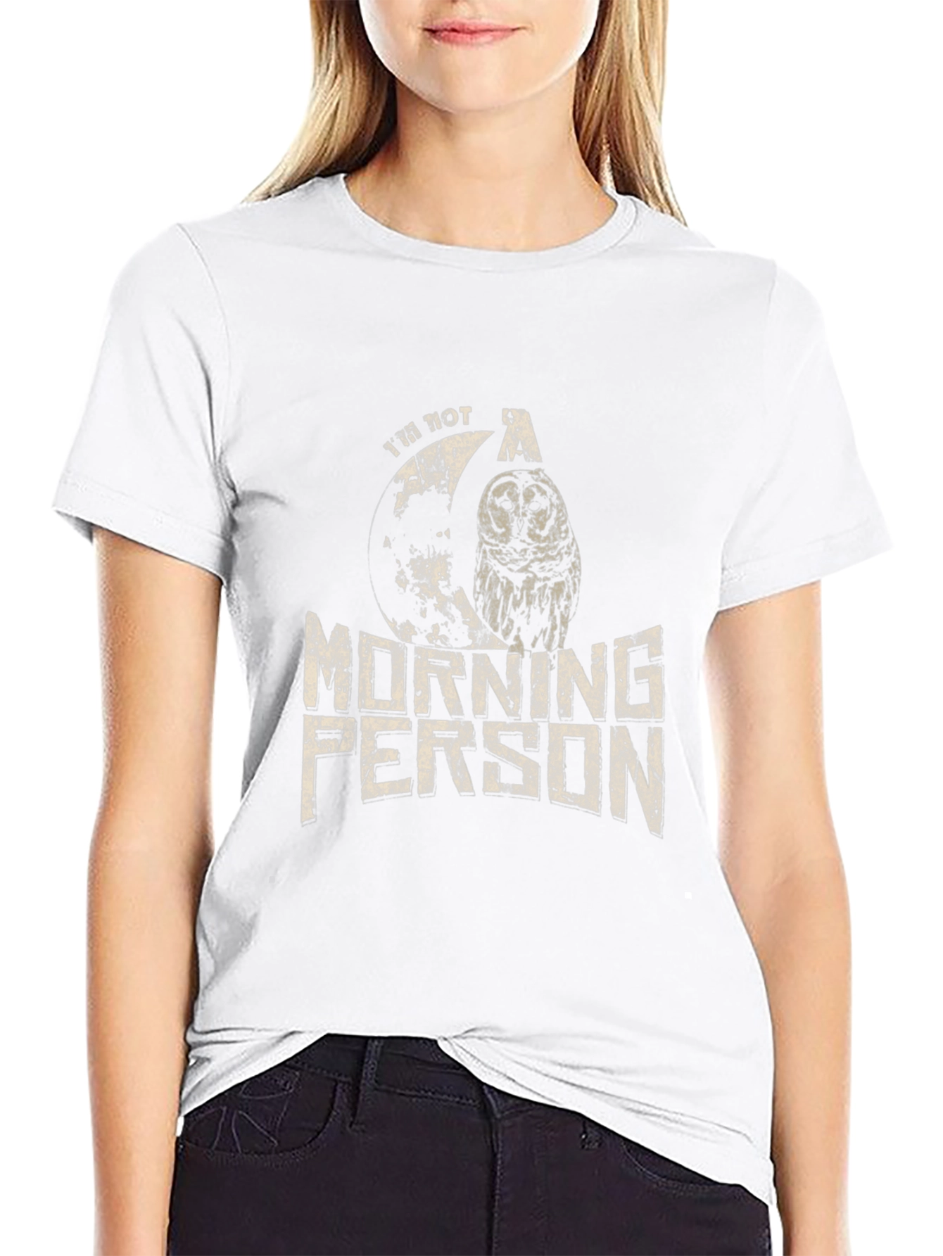 Im Not A Morning Person Owl Graphic T-Shirt