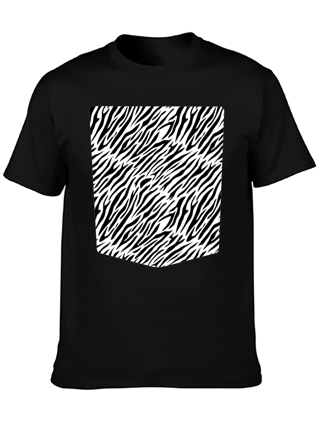 Zebra Print Black T-Shirt: Stylish & Unique