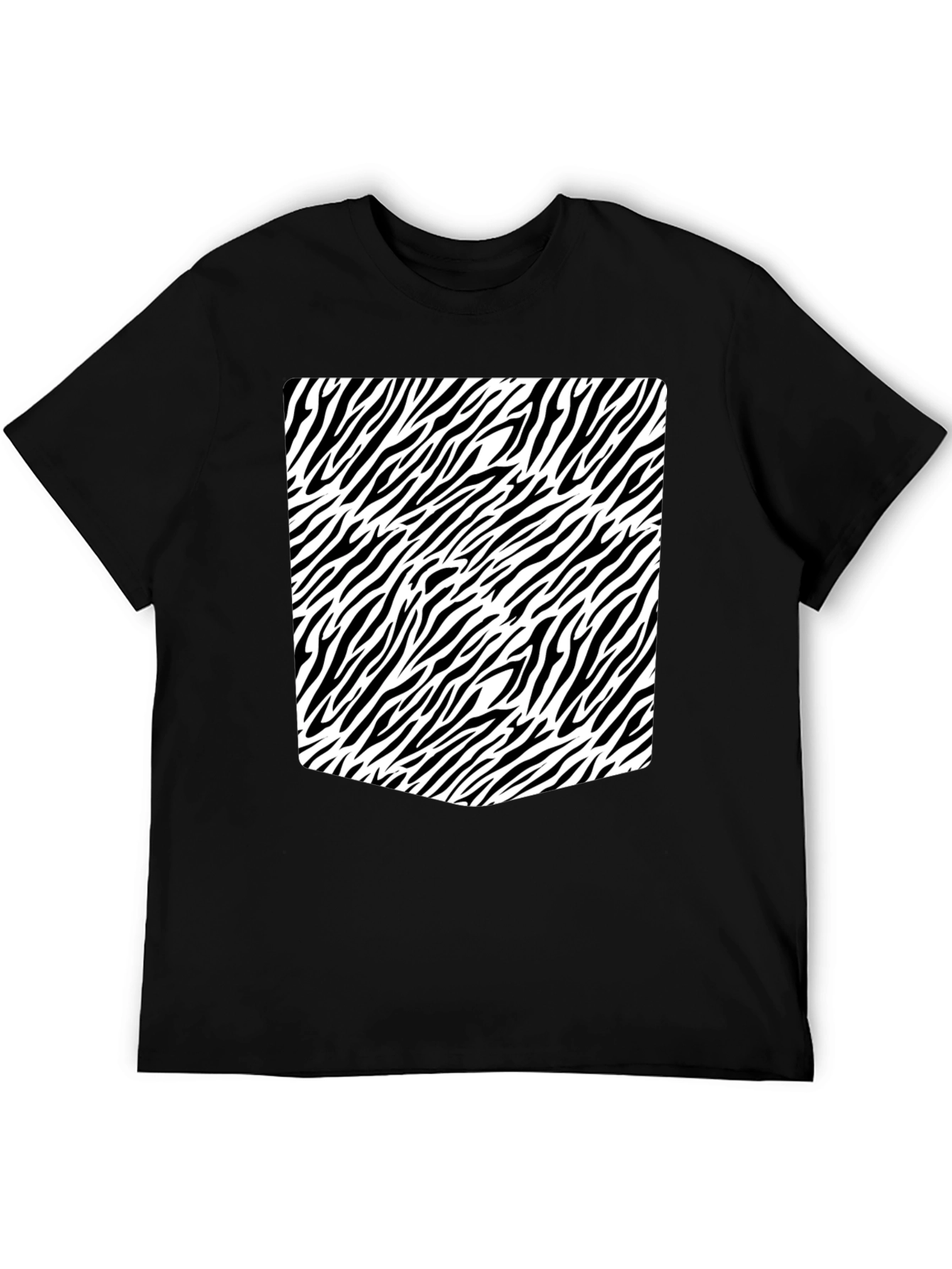 Zebra Print Black T-Shirt: Stylish & Unique