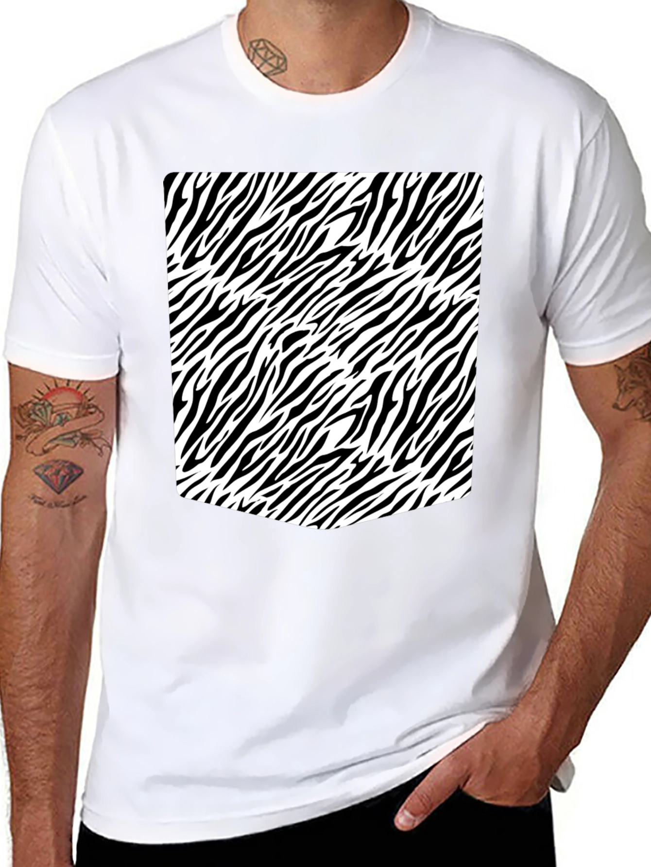 Zebra Print Black T-Shirt: Stylish & Unique