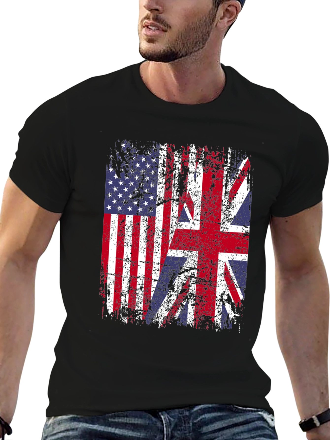 USA & UK Flag Graphic Tee