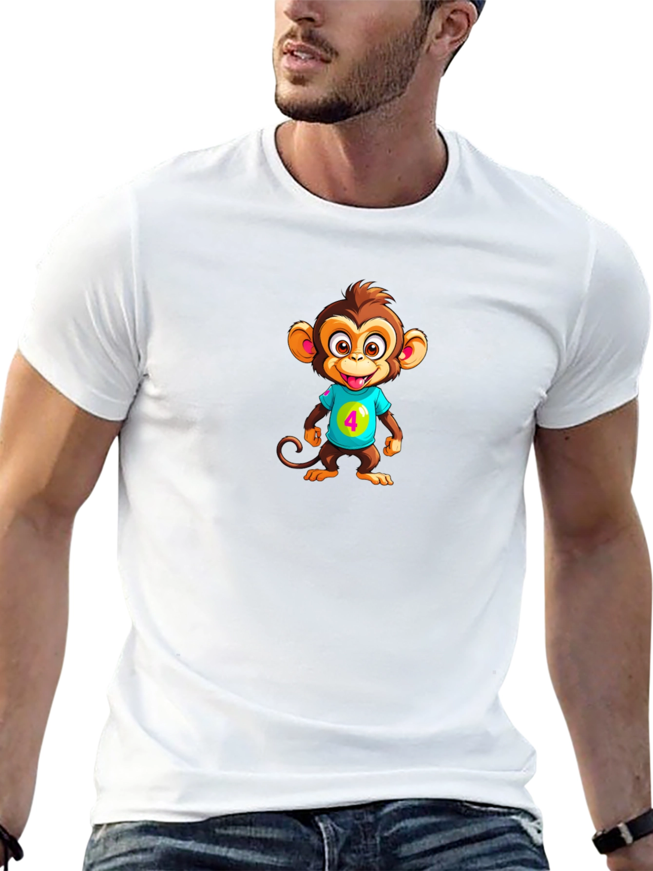 Cartoon Monkey Tee - Number 4