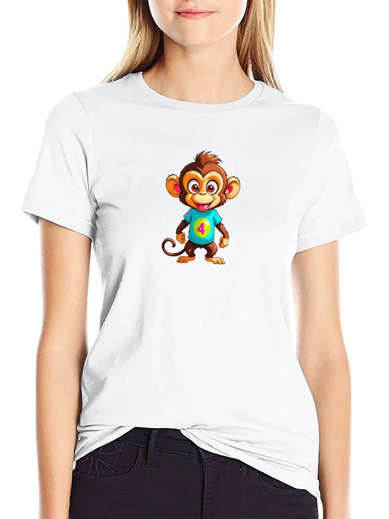 Cartoon Monkey Tee - Number 4