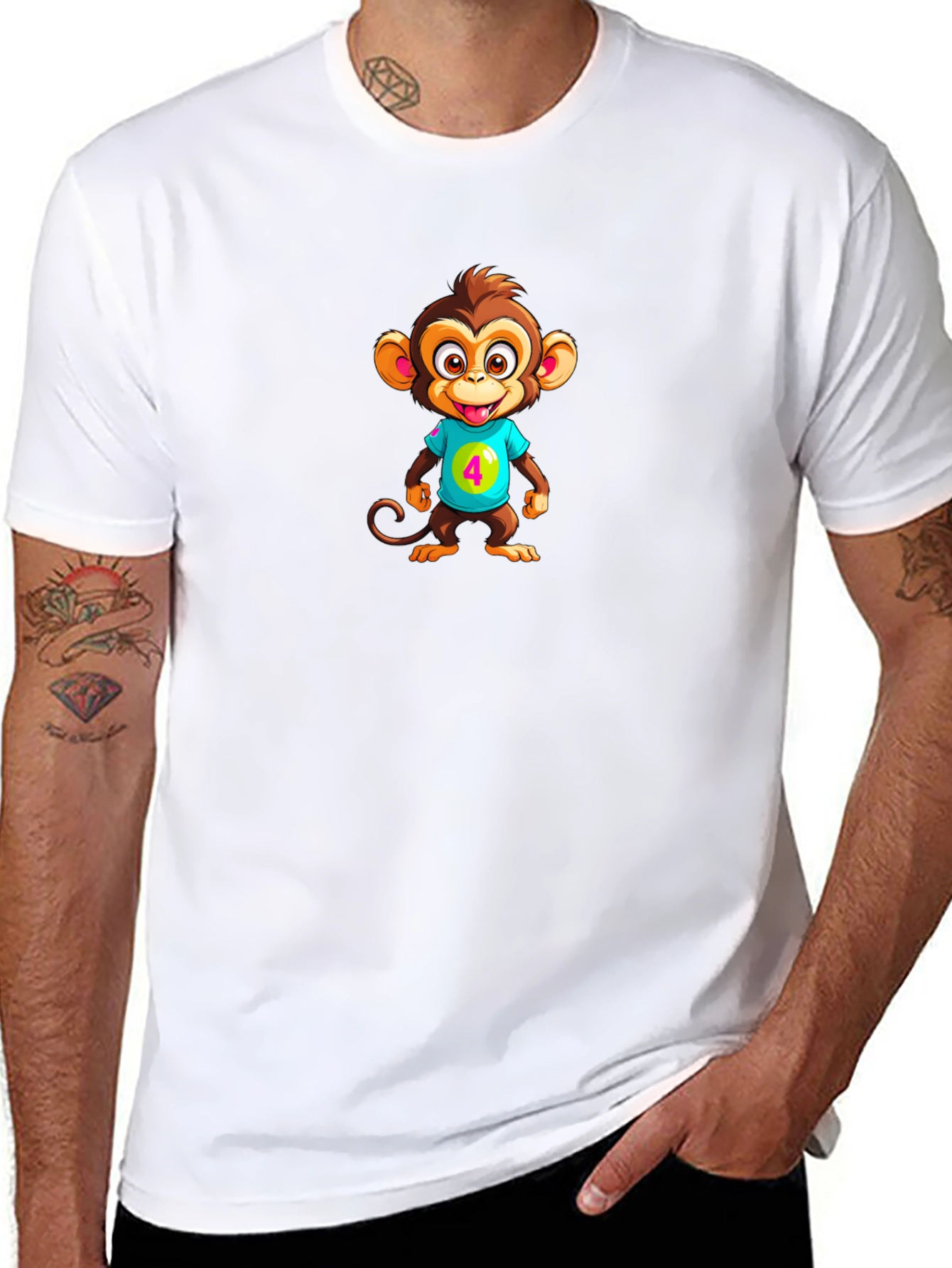 Cartoon Monkey Tee - Number 4