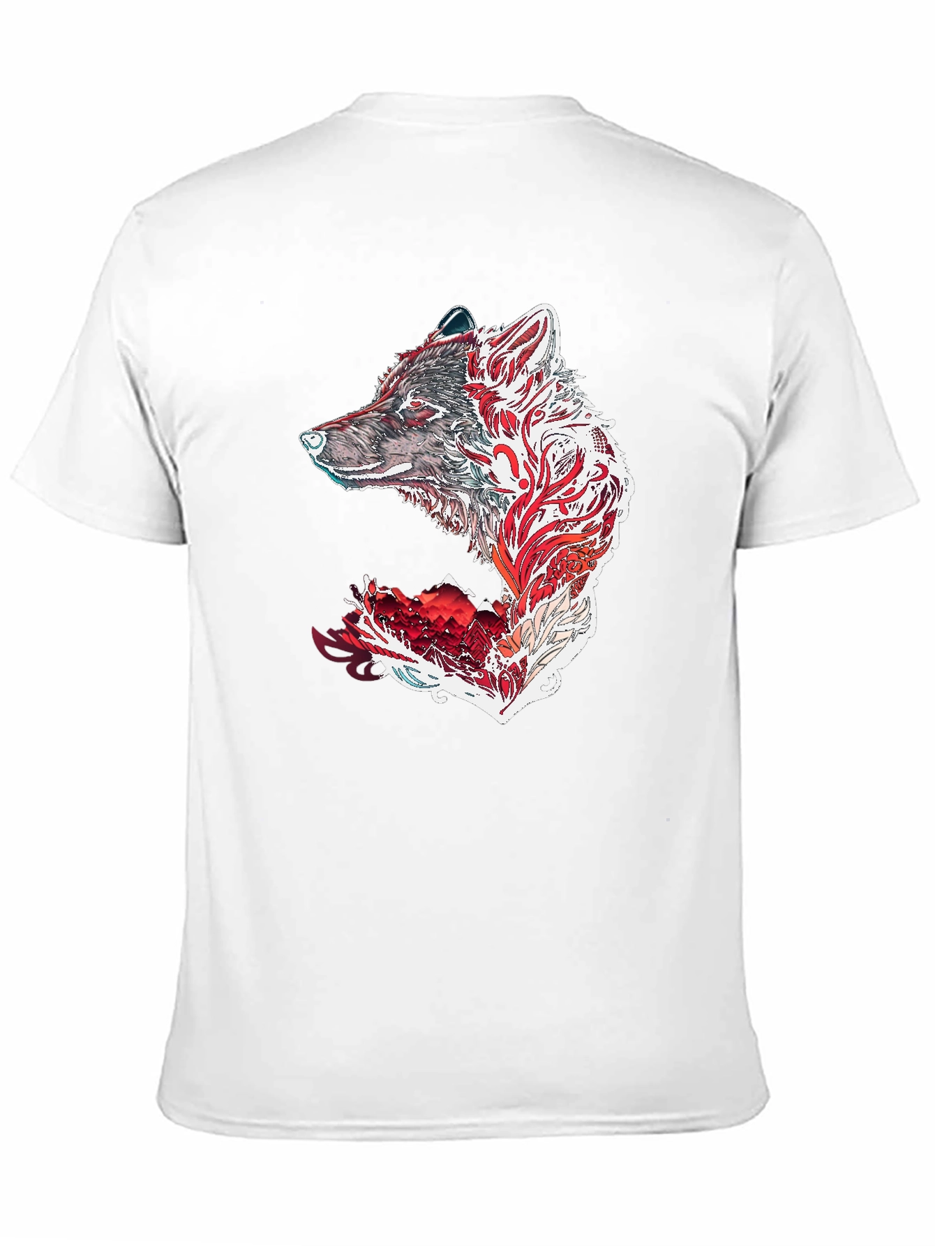 Wolf Graphic Print Black T-Shirt