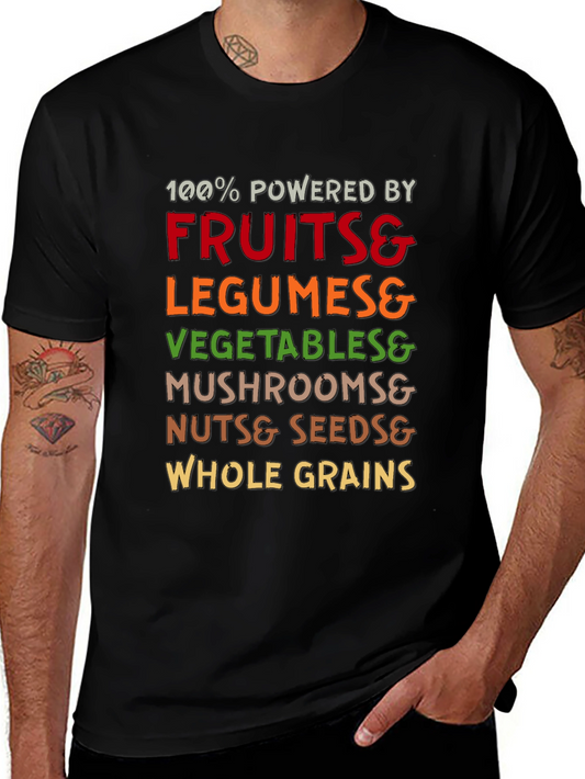 Vegan Powered T-Shirt - Fruits Veggies Legumes and More!