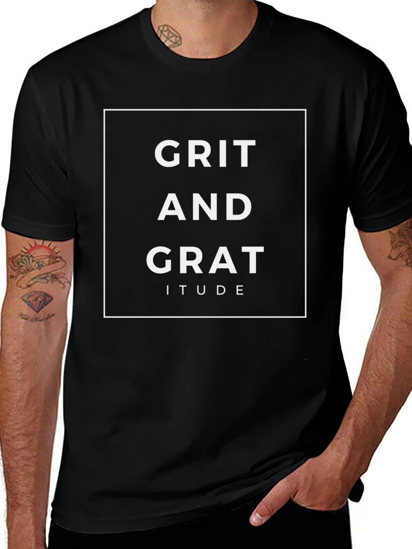 Grit and Gratitude Black T-Shirt
