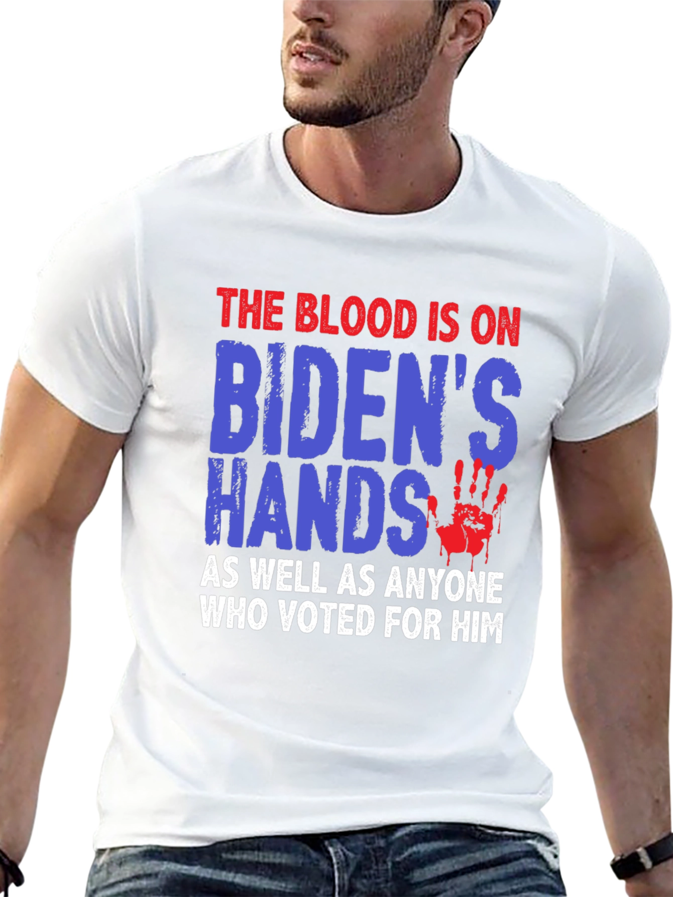 Bidens Hands Graphic Tee - Political Statement Shirt