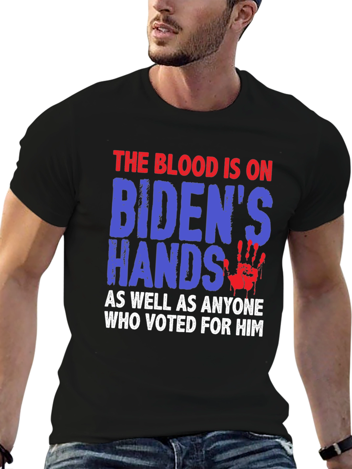 Bidens Hands Graphic Tee - Political Statement Shirt