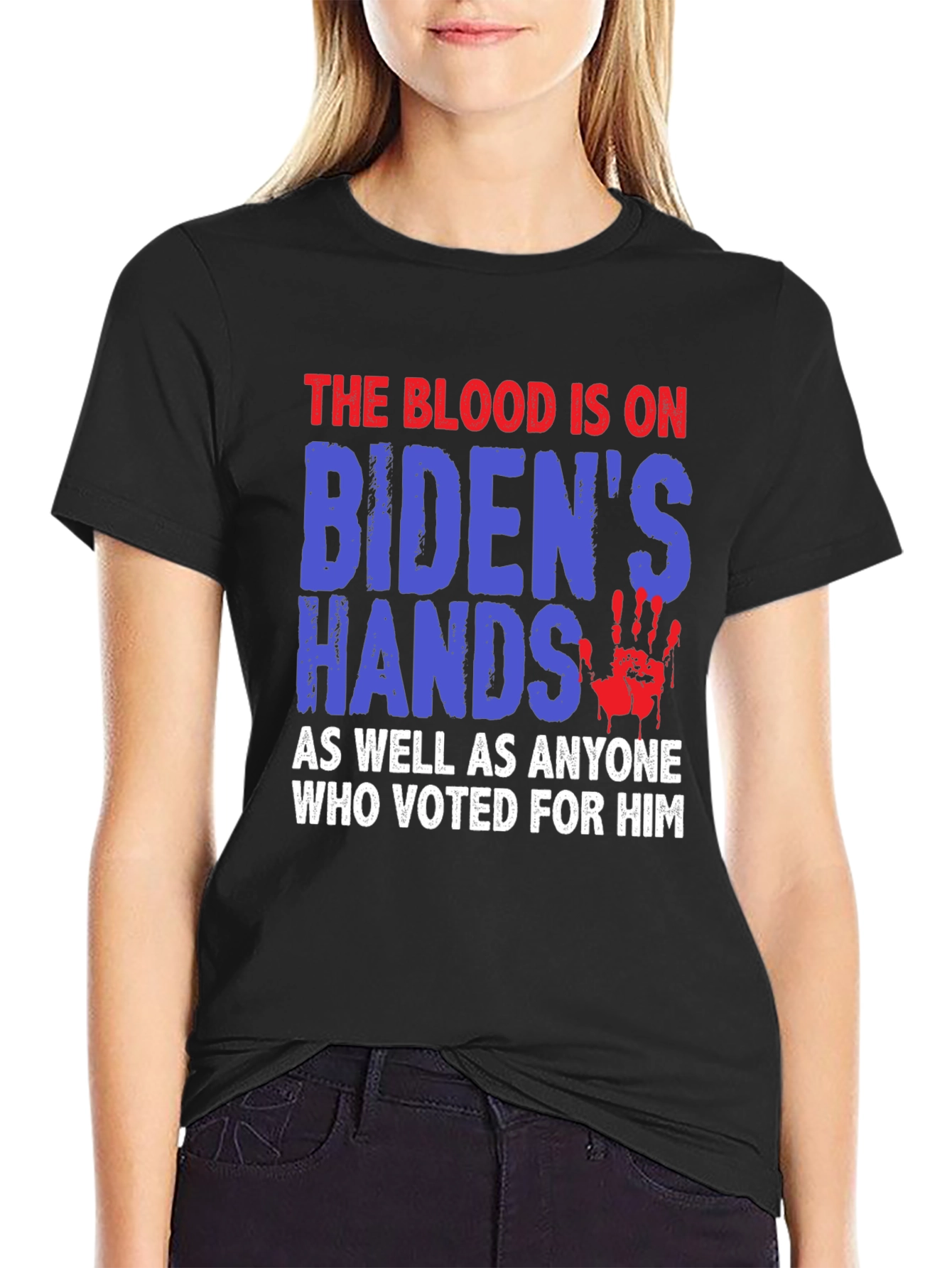 Bidens Hands Graphic Tee - Political Statement Shirt
