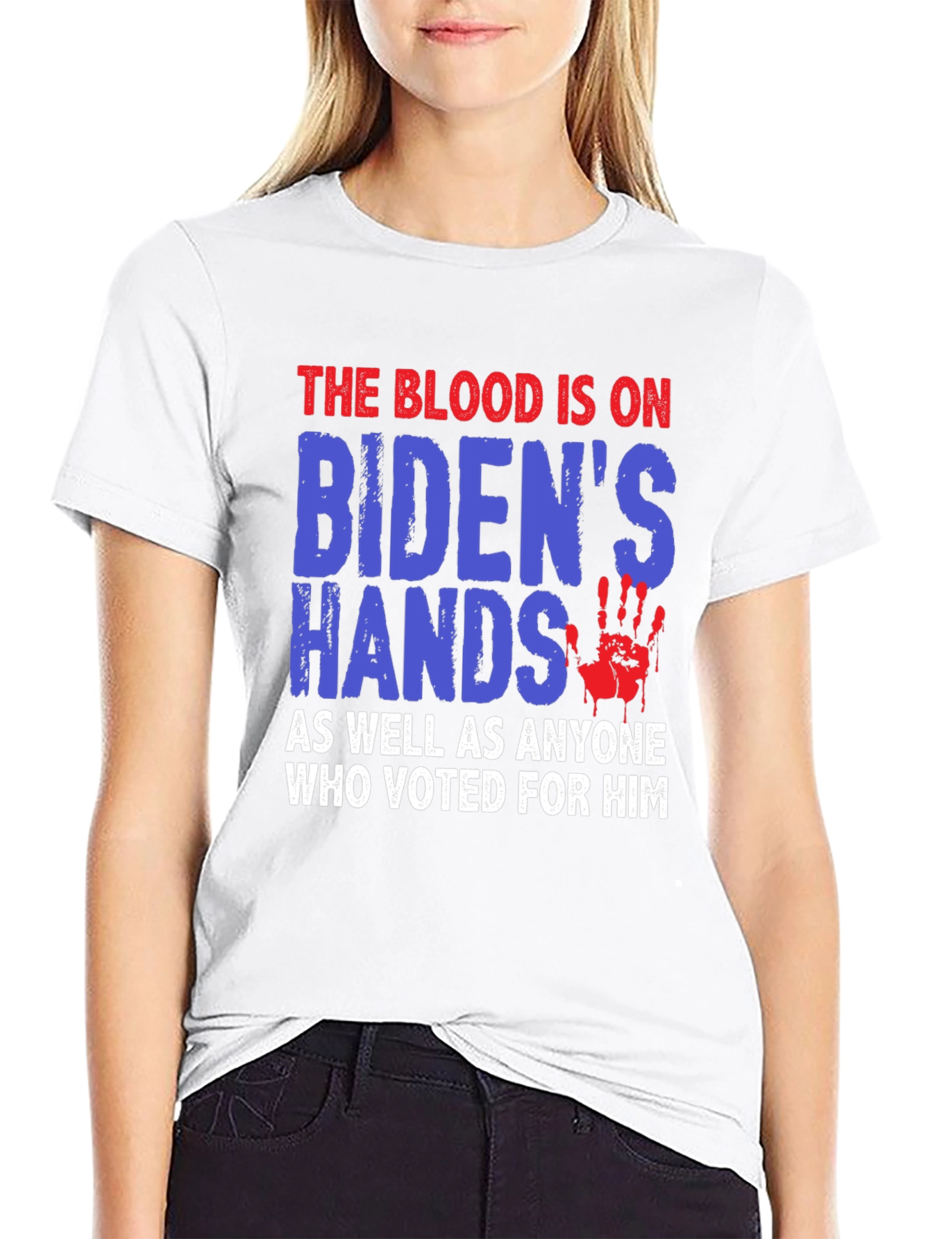 Bidens Hands Graphic Tee - Political Statement Shirt