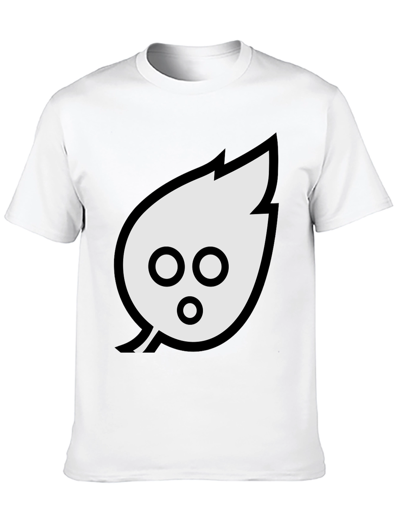 Mens Black T-Shirt with Leaf Graphic