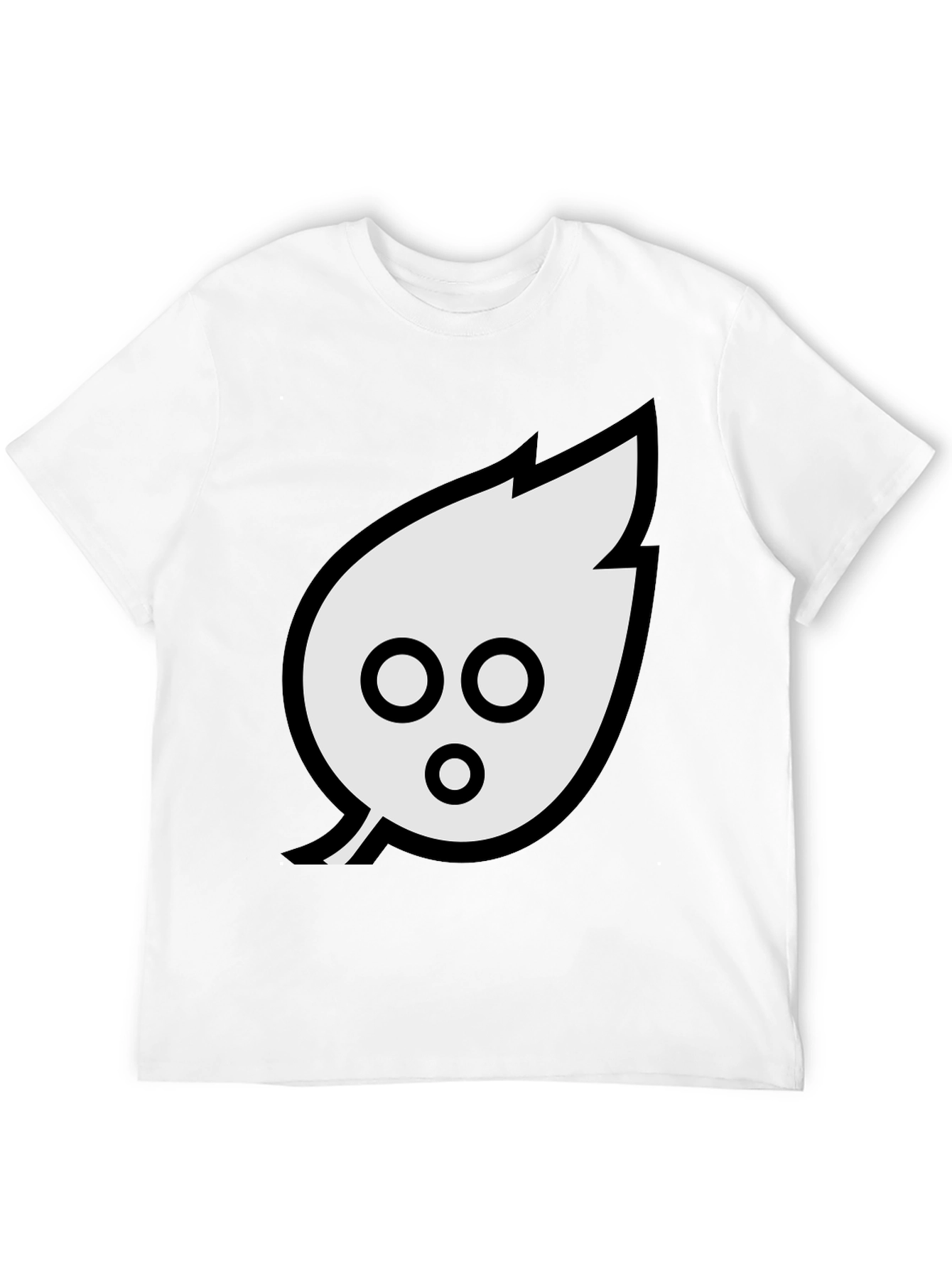 Mens Black T-Shirt with Leaf Graphic