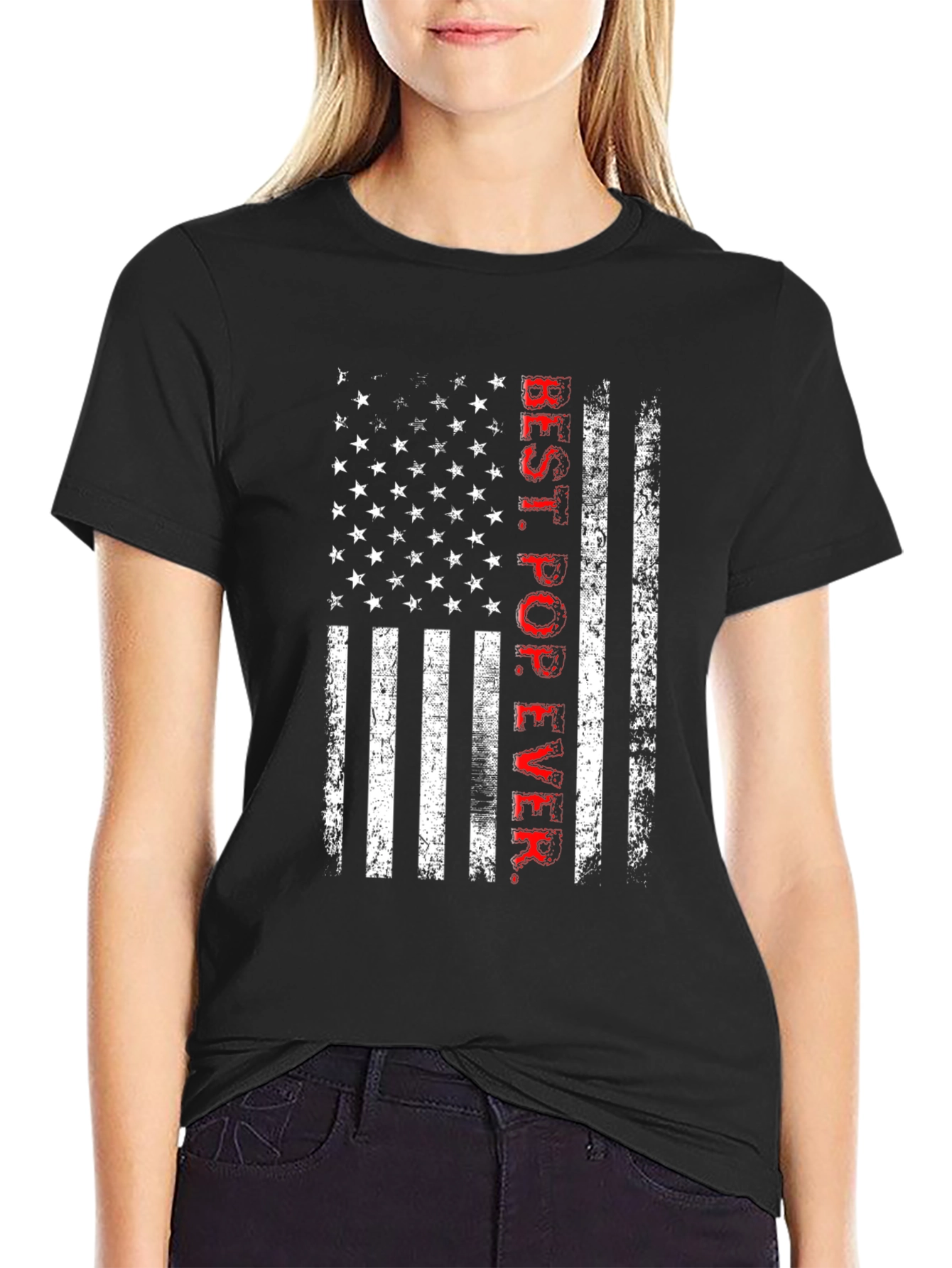 Best Pop Ever American Flag Graphic T-Shirt