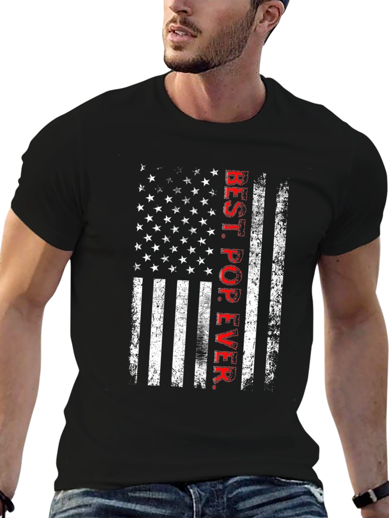 Best Pop Ever American Flag Graphic T-Shirt