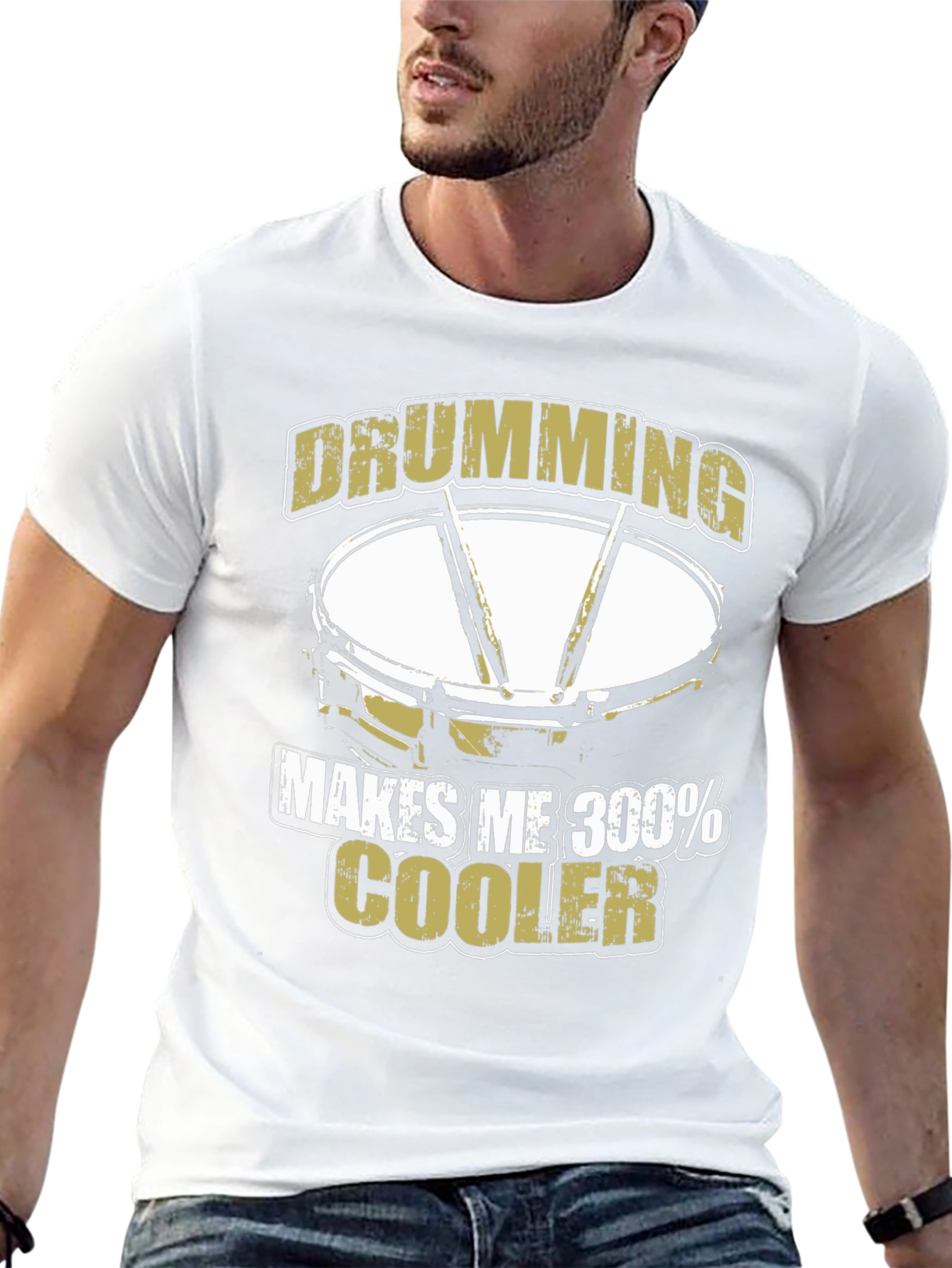 Drumming Makes Me 300% Cooler Black T-Shirt