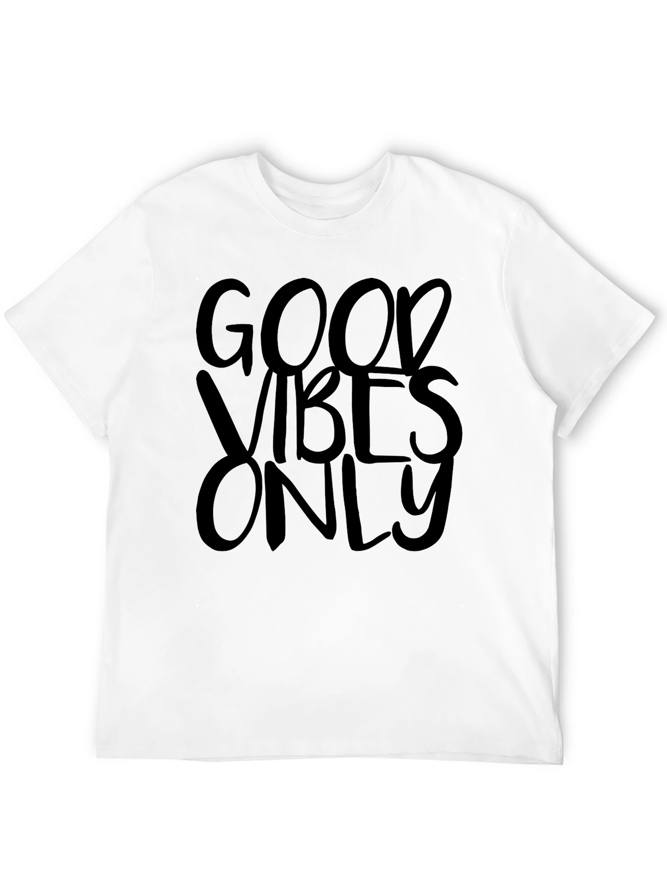Good Vibes Only Black Graphic T-Shirt