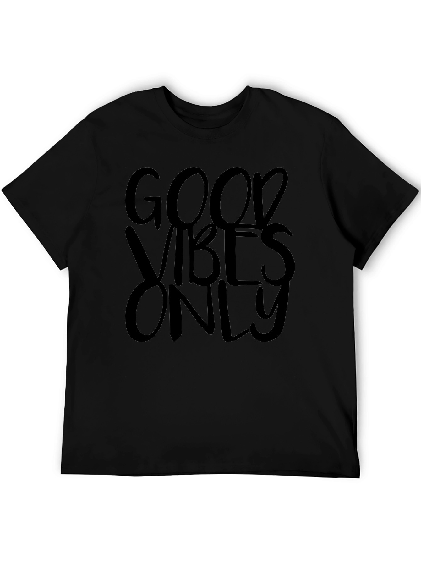 Good Vibes Only Black Graphic T-Shirt