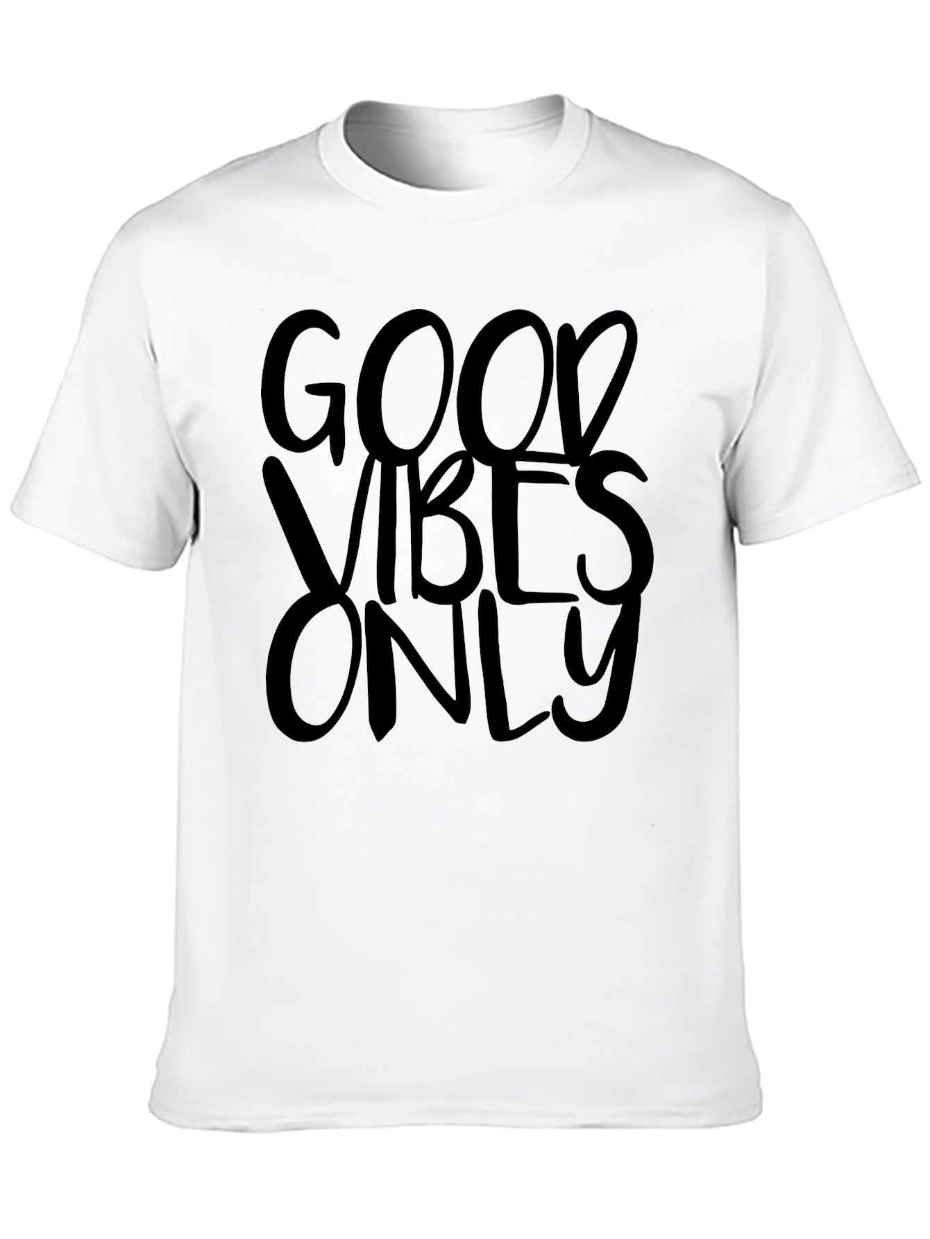 Good Vibes Only Black Graphic T-Shirt