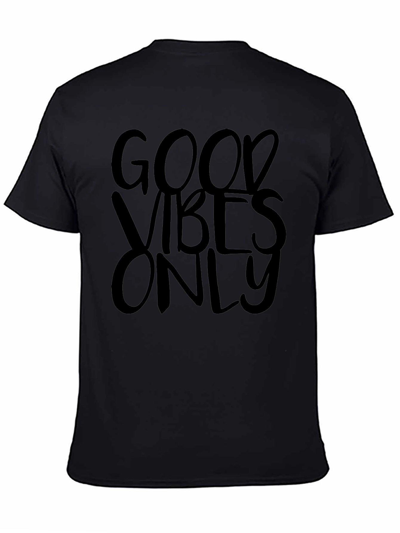 Good Vibes Only Black Graphic T-Shirt