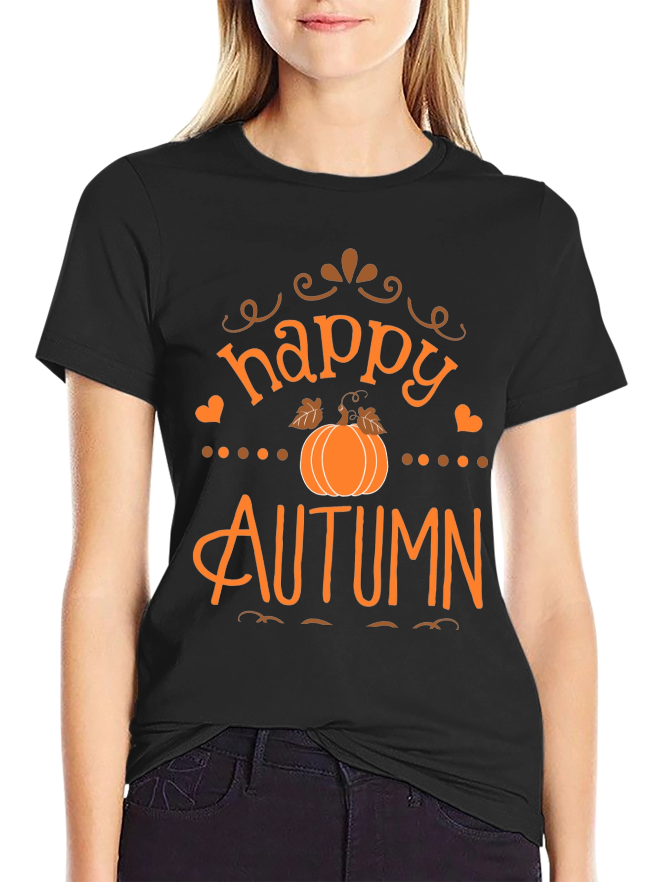 Happy Autumn T-Shirt - Fall Pumpkin Tee