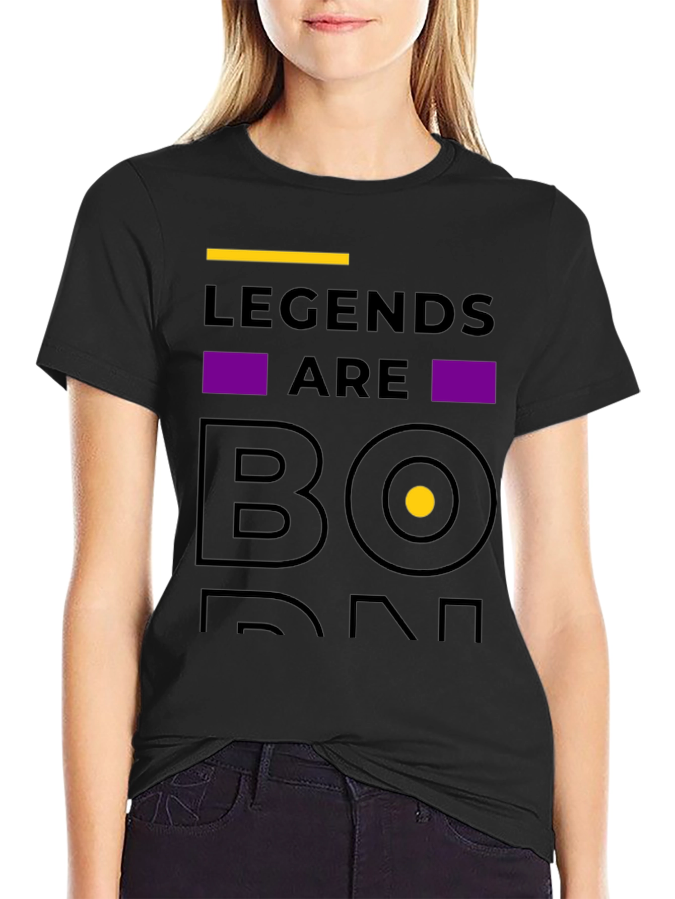 Legends Are Born Black T-Shirt