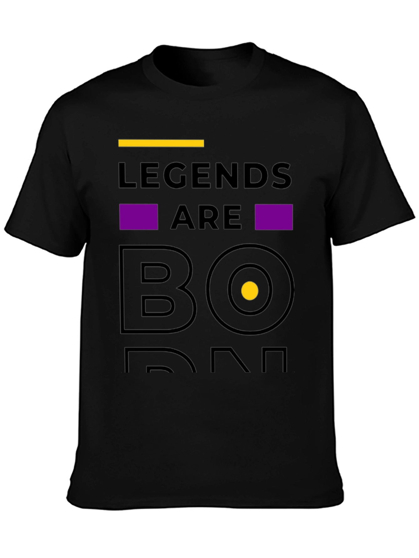 Legends Are Born Black T-Shirt