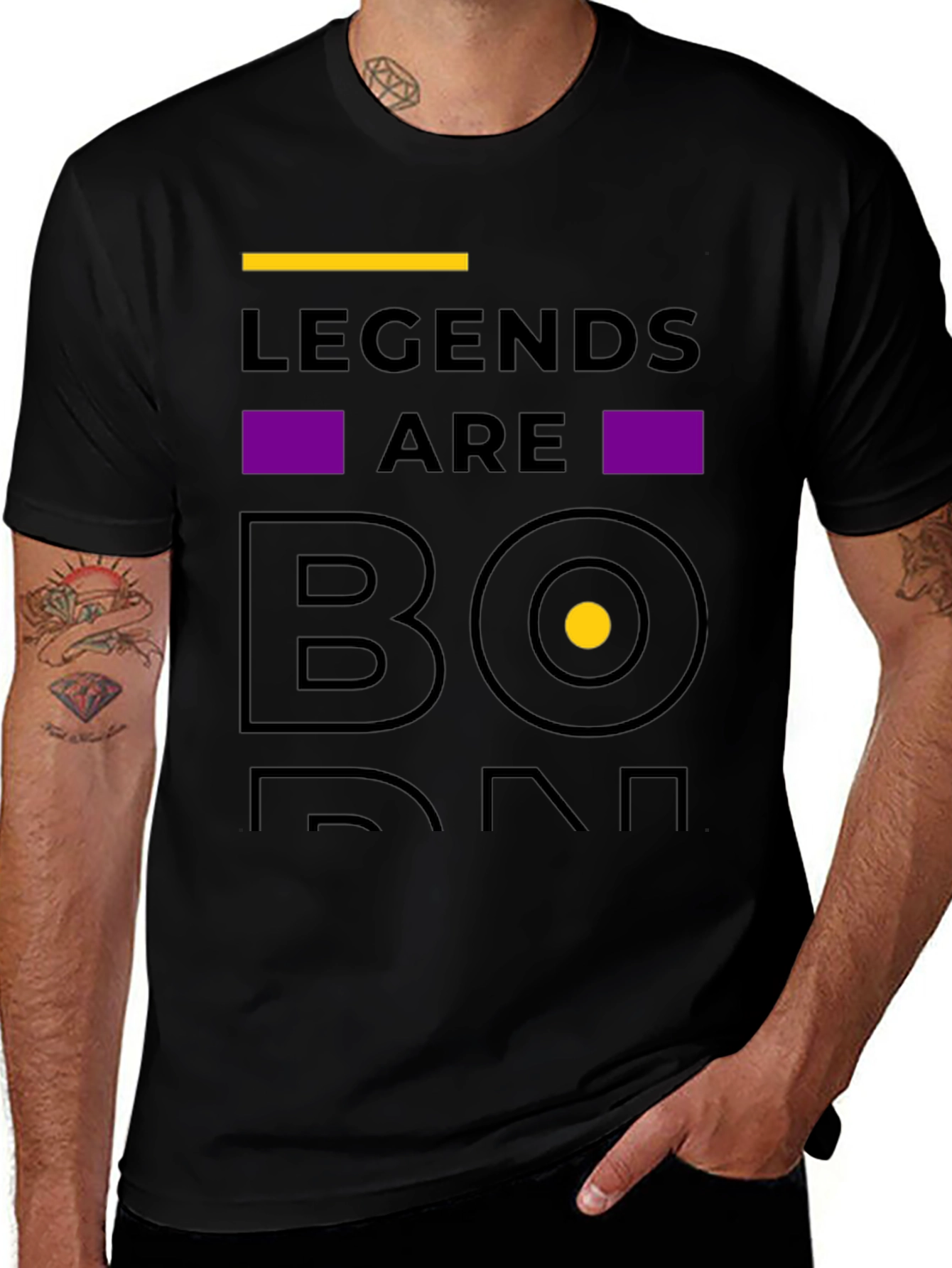 Legends Are Born Black T-Shirt