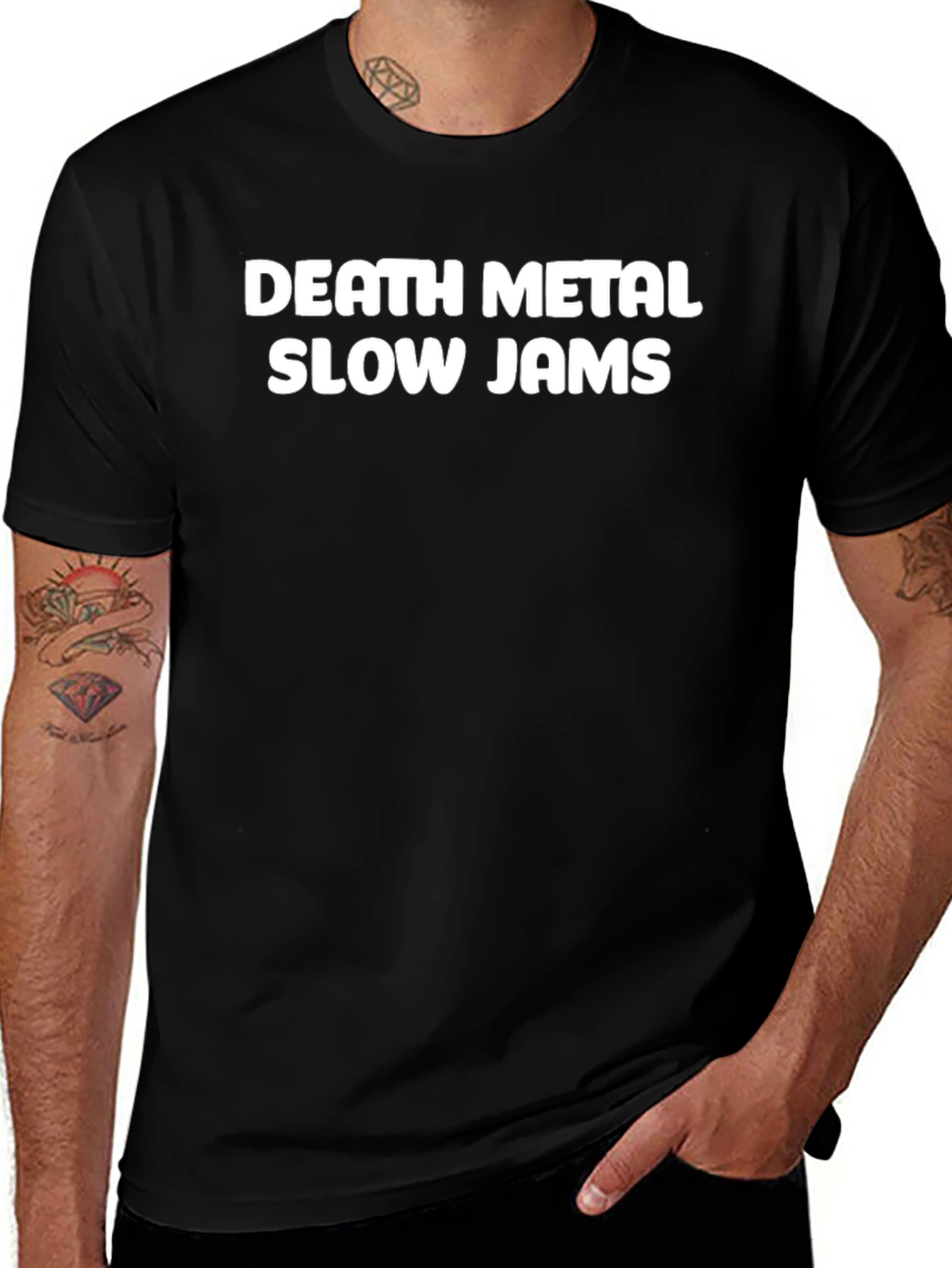Death Metal Slow Jams Graphic T-Shirt - Black