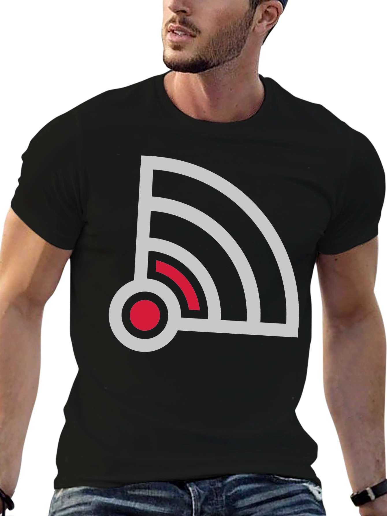 Cool Graphic Tee: Retro Wifi Design