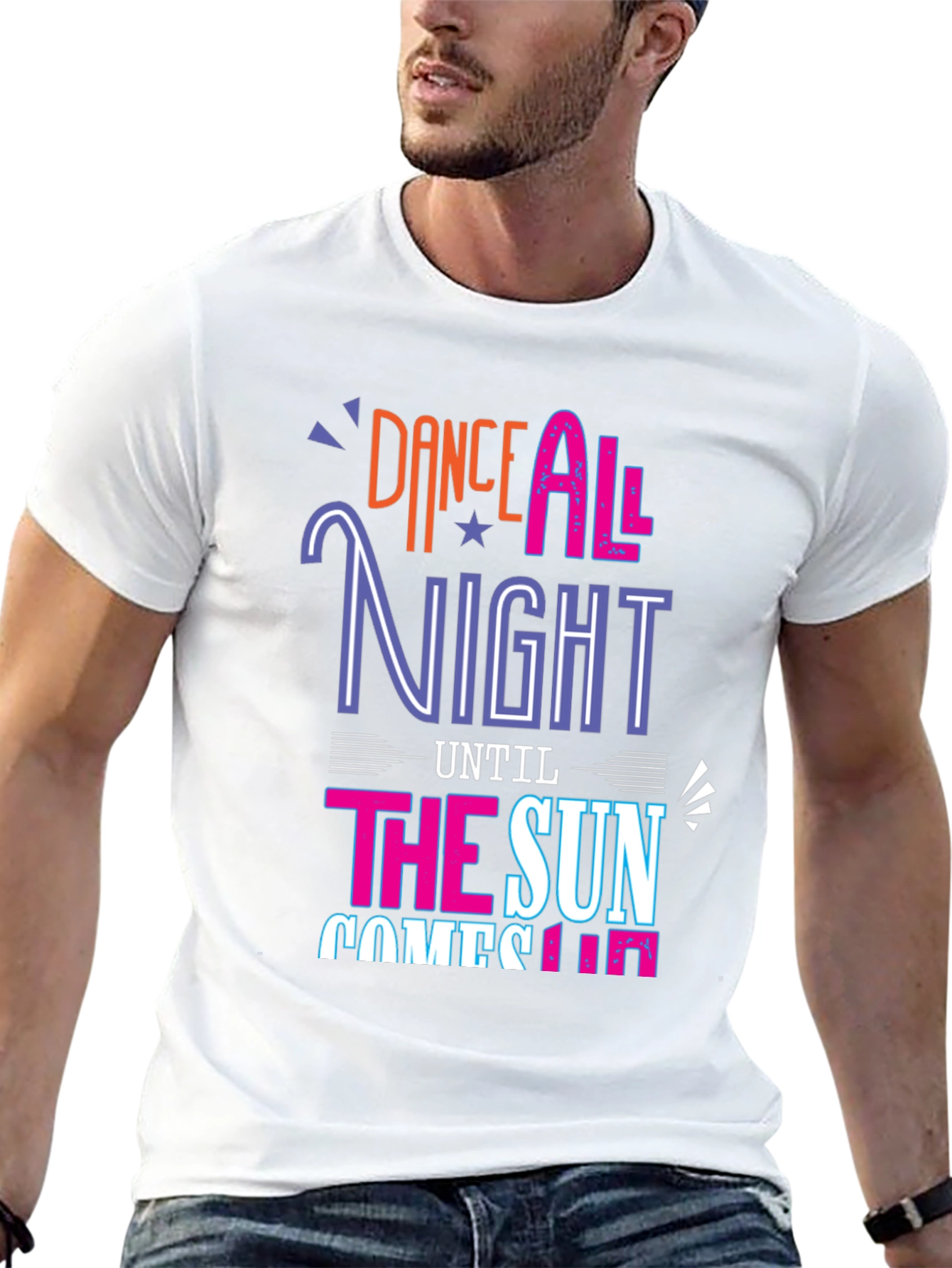 Dance All Night Graphic Tee - Black