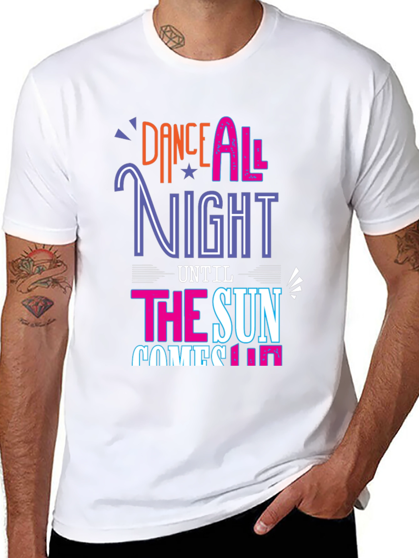 Dance All Night Graphic Tee - Black