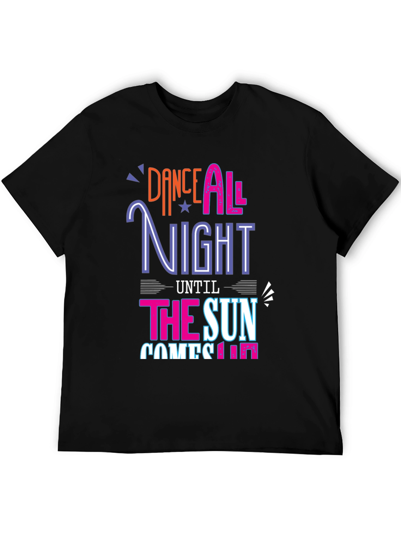 Dance All Night Graphic Tee - Black