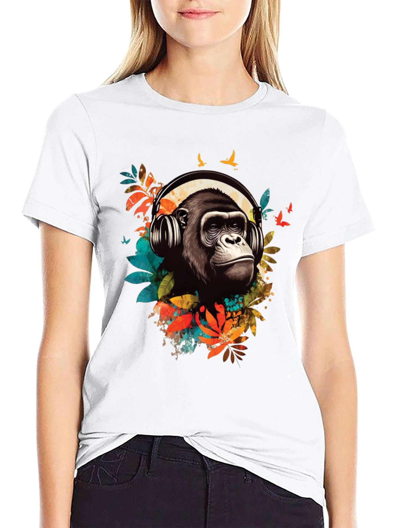 Cool Gorilla DJ Black T-Shirt