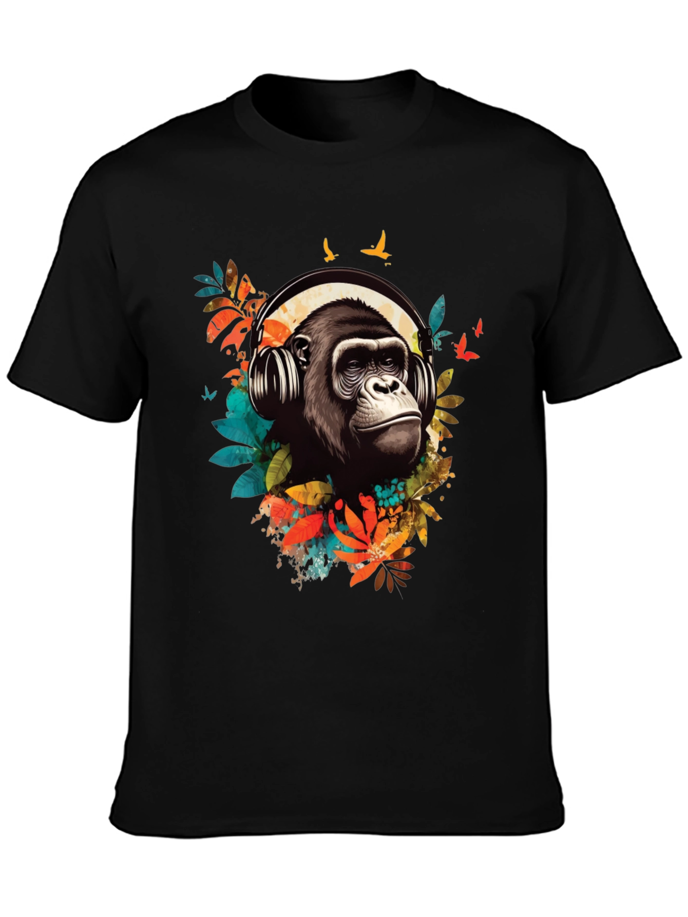 Cool Gorilla DJ Black T-Shirt