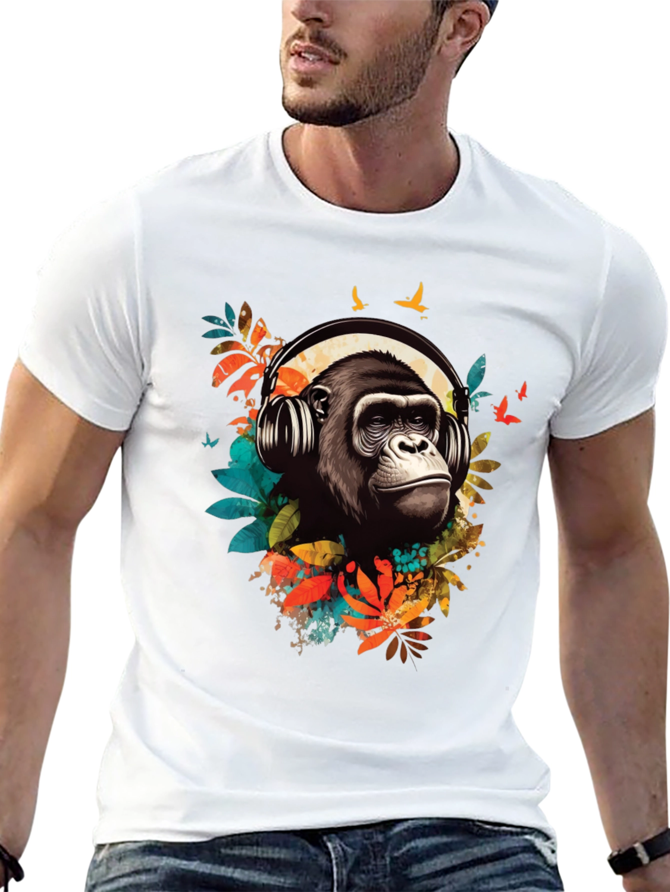Cool Gorilla DJ Black T-Shirt