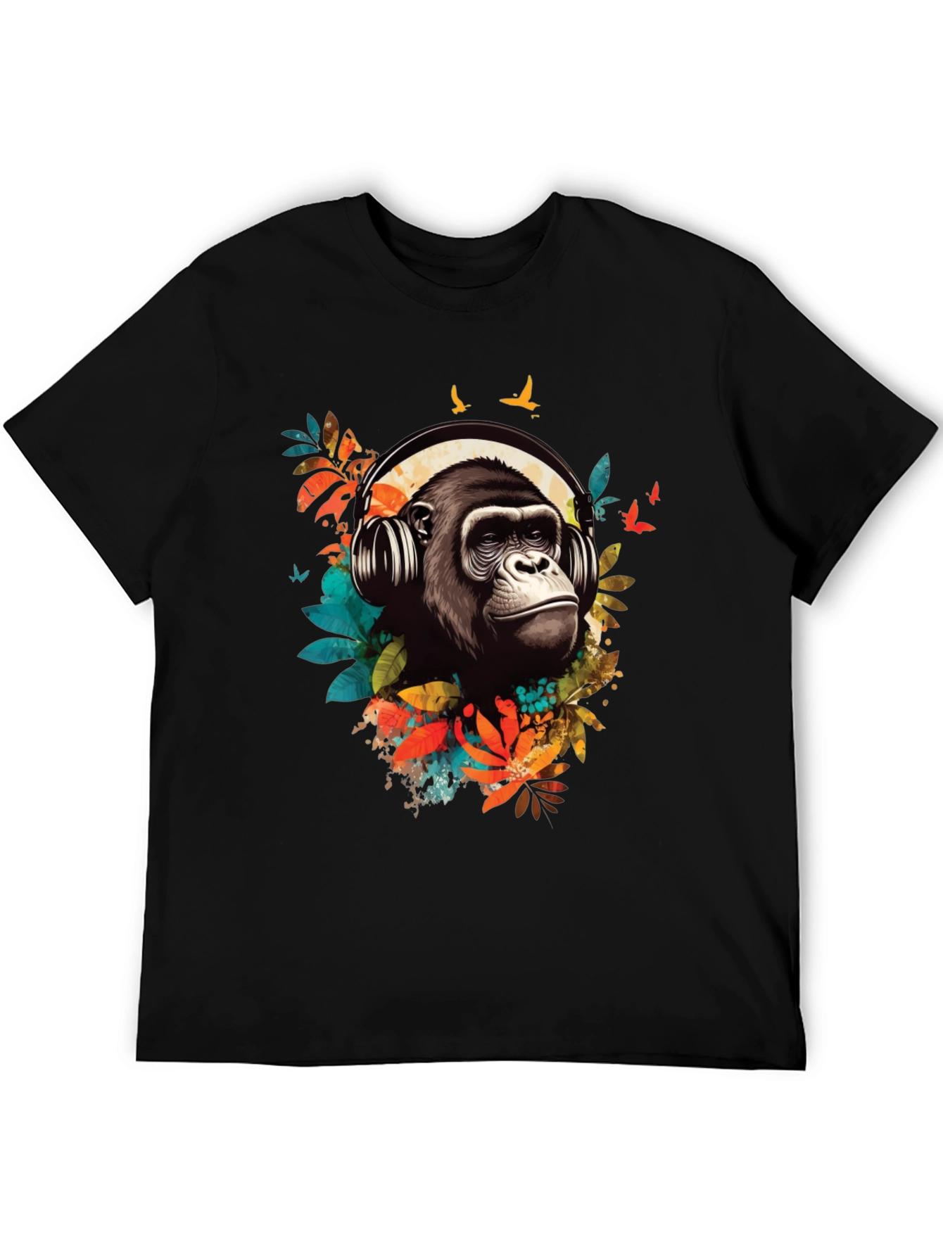 Cool Gorilla DJ Black T-Shirt