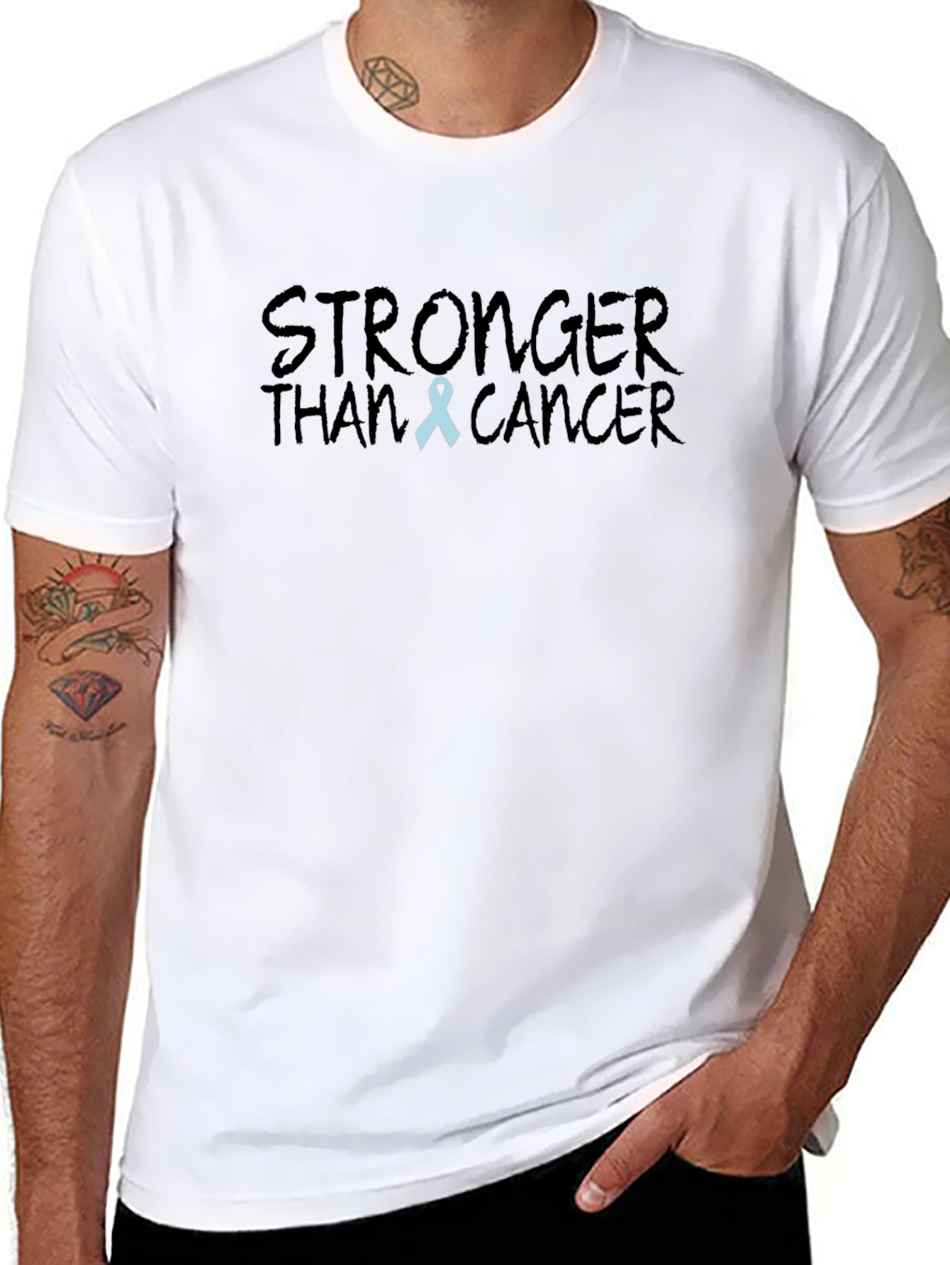 Stronger Than Cancer Black T-Shirt