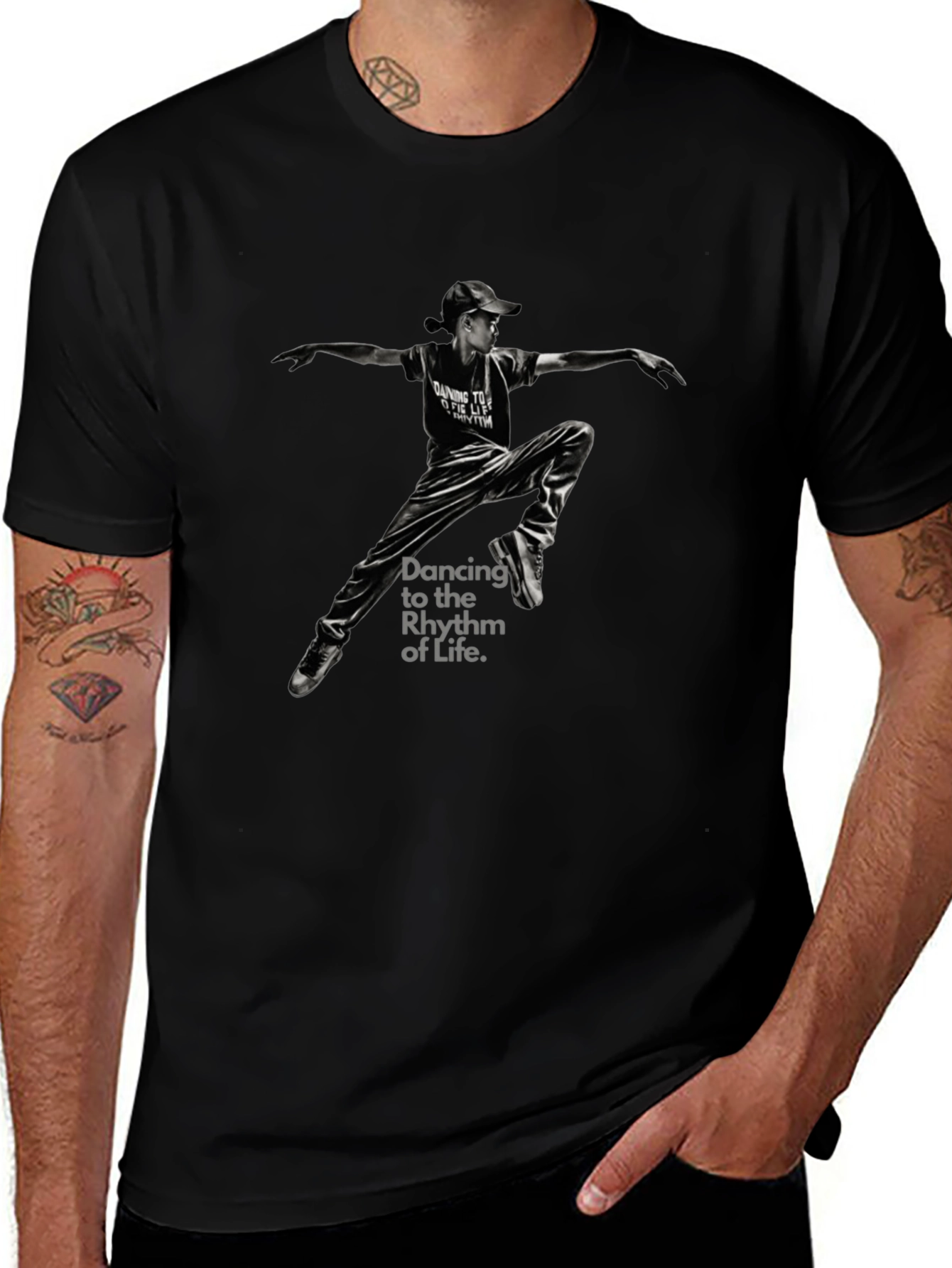 Dancing to the Rhythm of Life Black T-Shirt