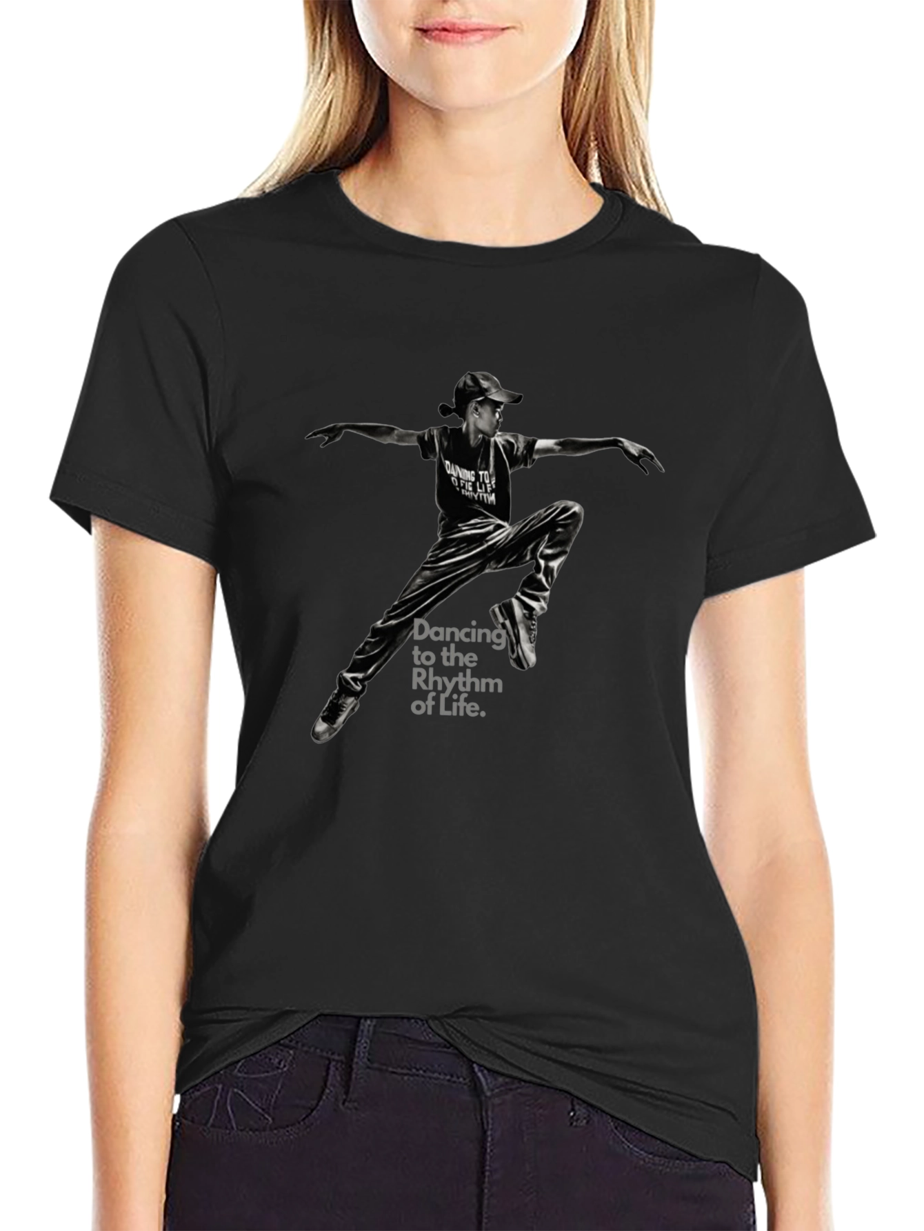 Dancing to the Rhythm of Life Black T-Shirt