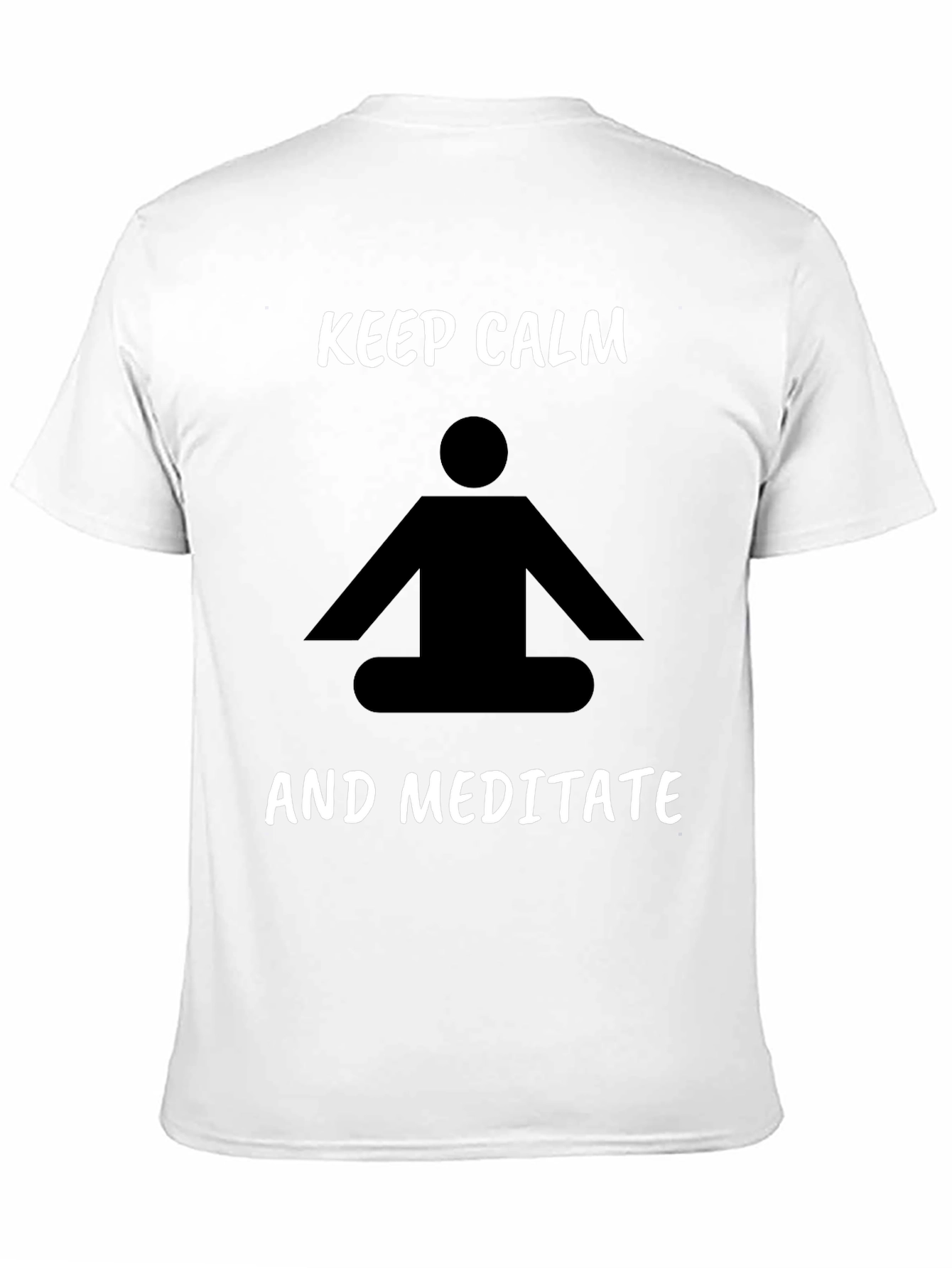 Keep Calm Meditate Black T-Shirt Relaxation Tee
