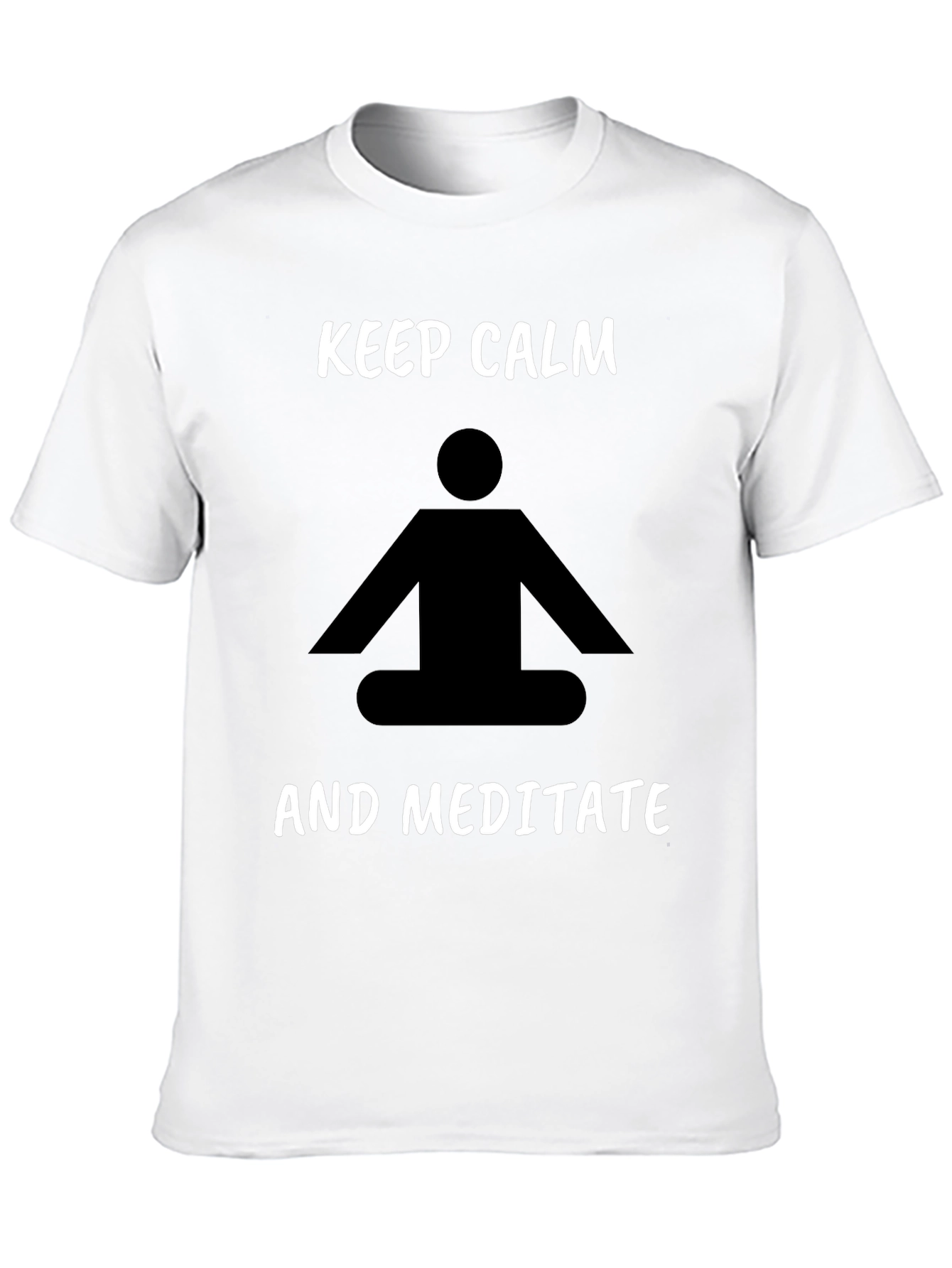 Keep Calm Meditate Black T-Shirt Relaxation Tee