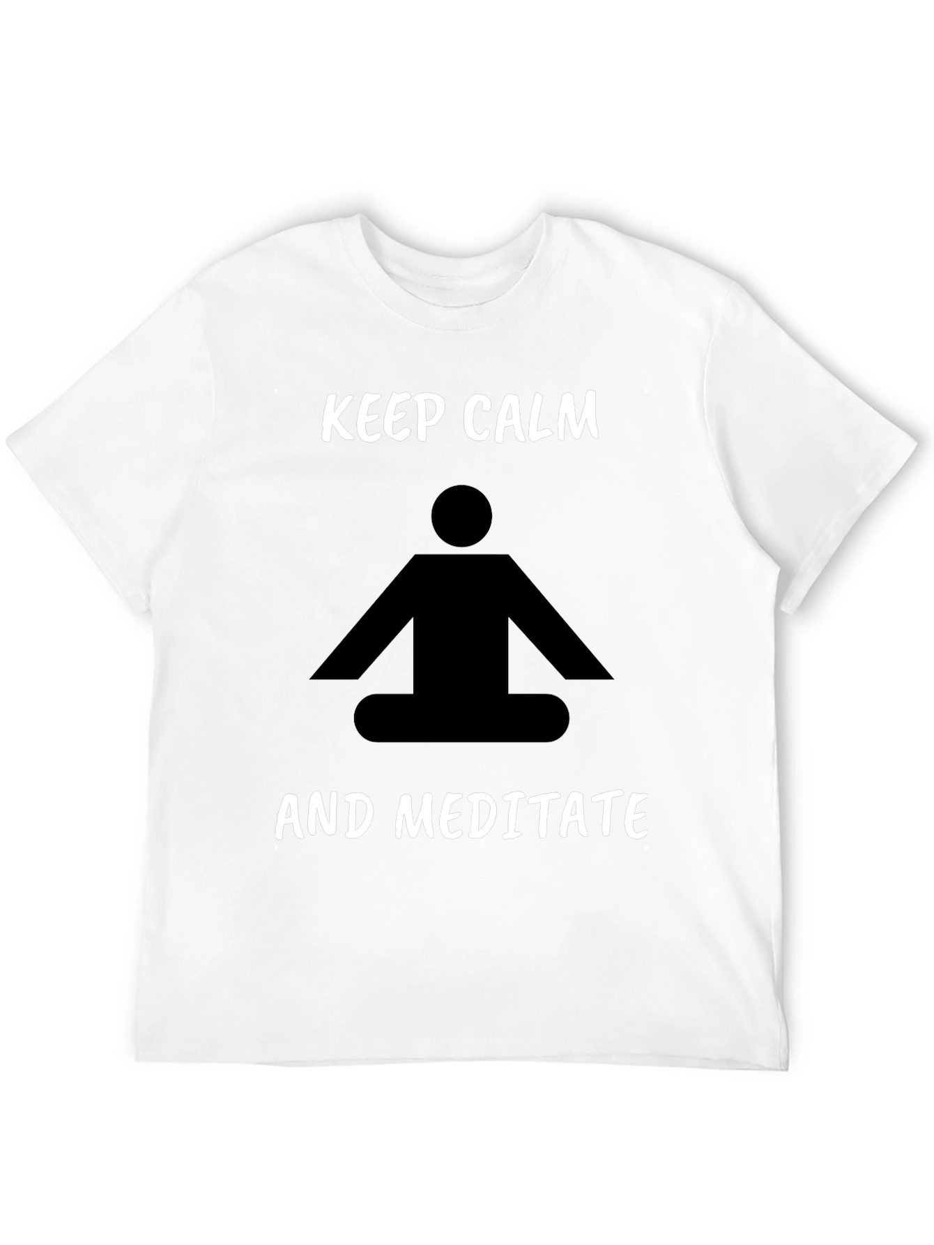 Keep Calm Meditate Black T-Shirt Relaxation Tee