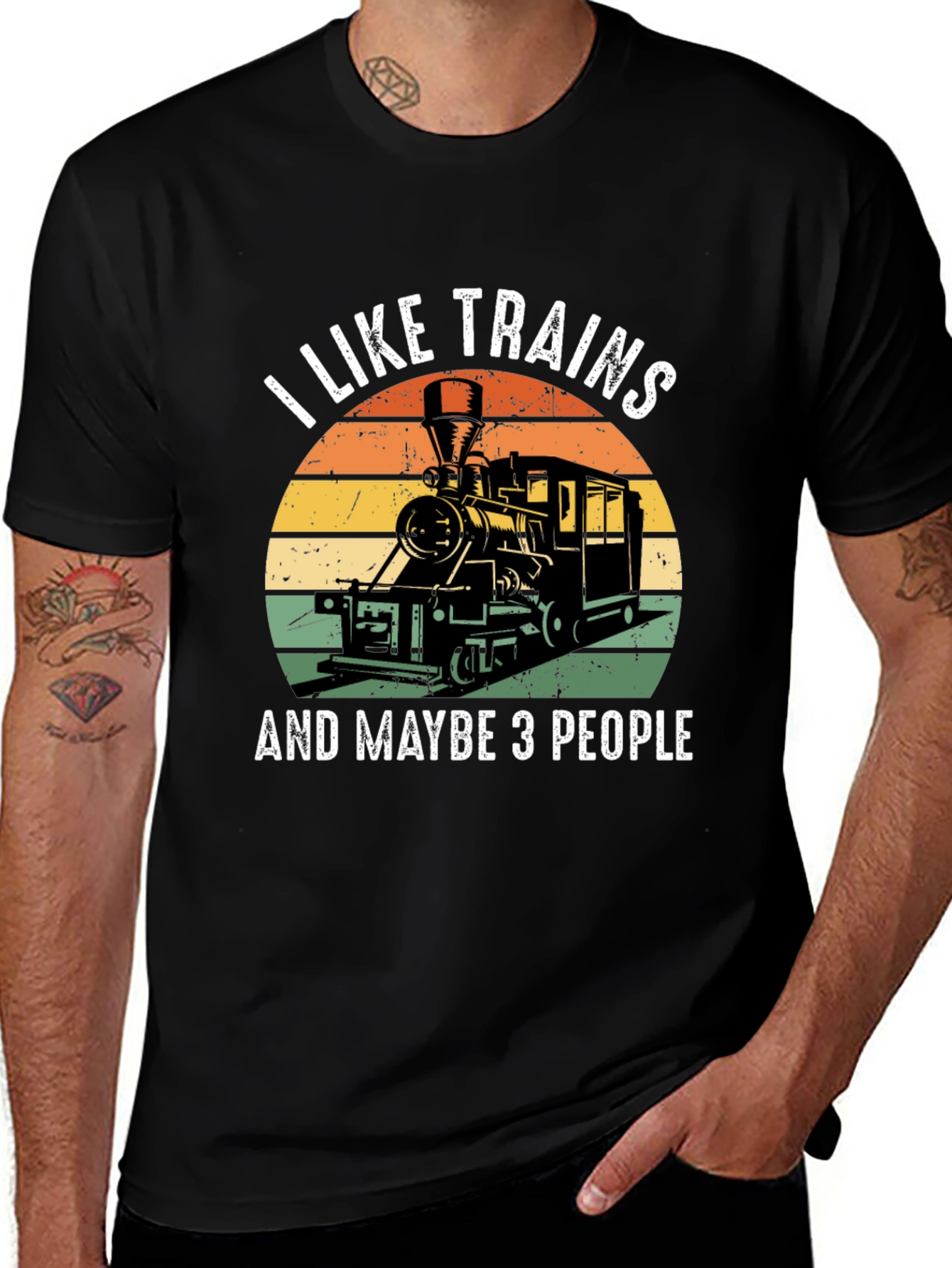 I Like Trains and Maybe 3 People T-Shirt