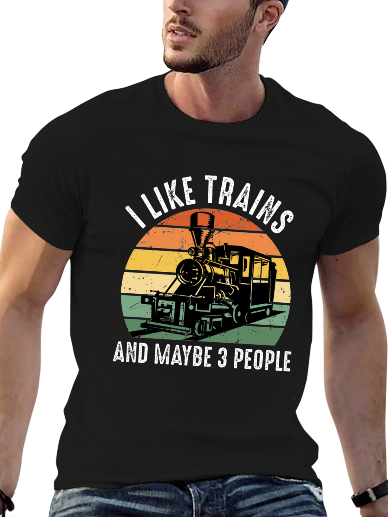 I Like Trains and Maybe 3 People T-Shirt
