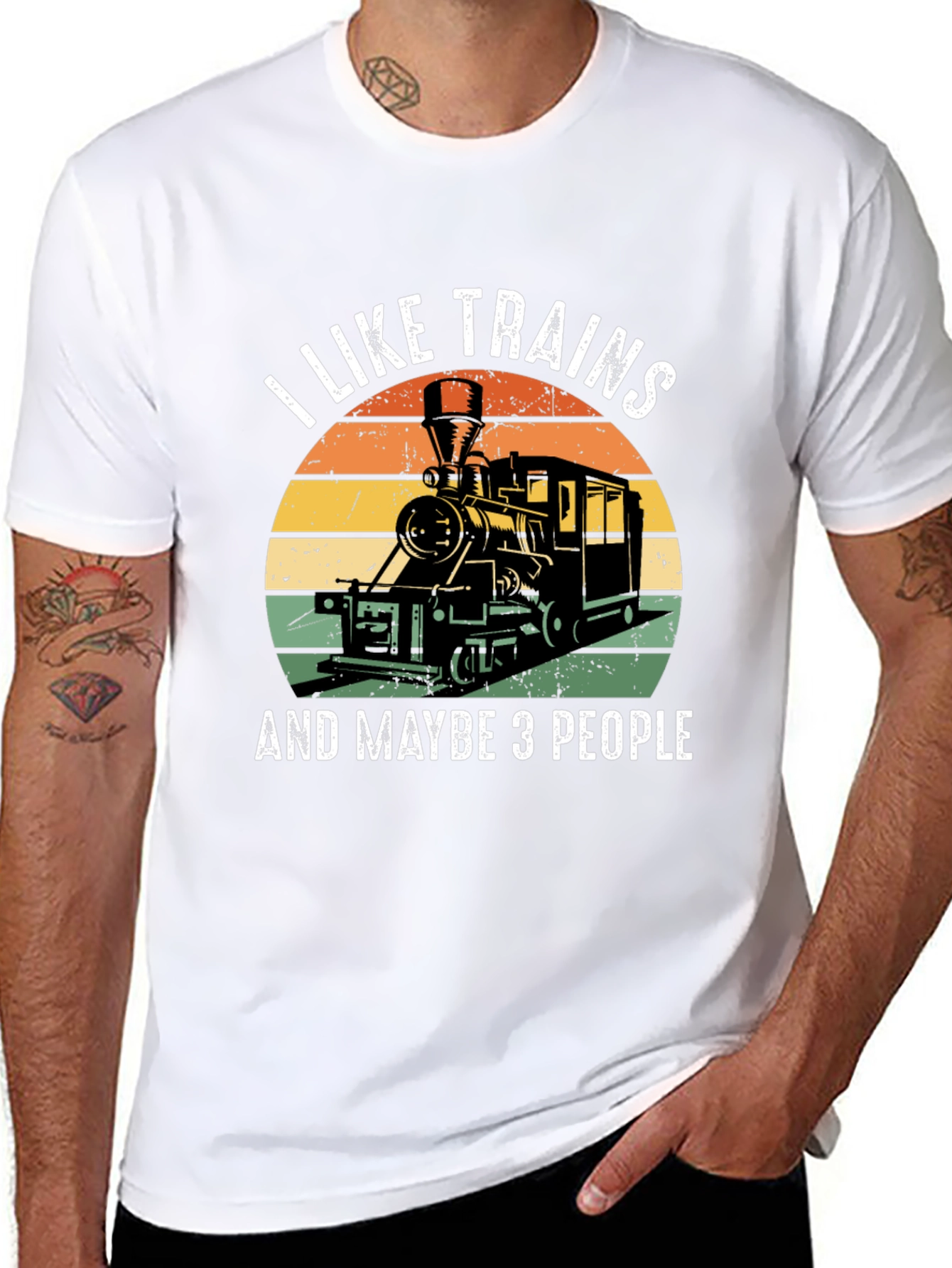 I Like Trains and Maybe 3 People T-Shirt