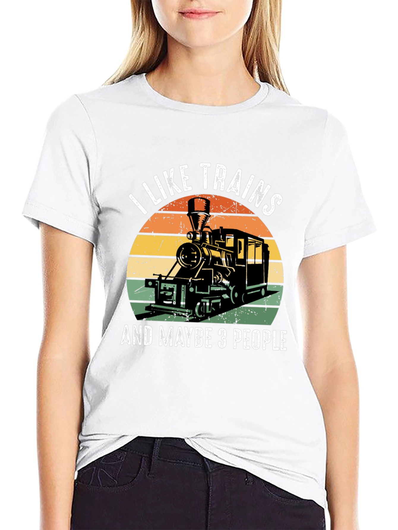 I Like Trains and Maybe 3 People T-Shirt